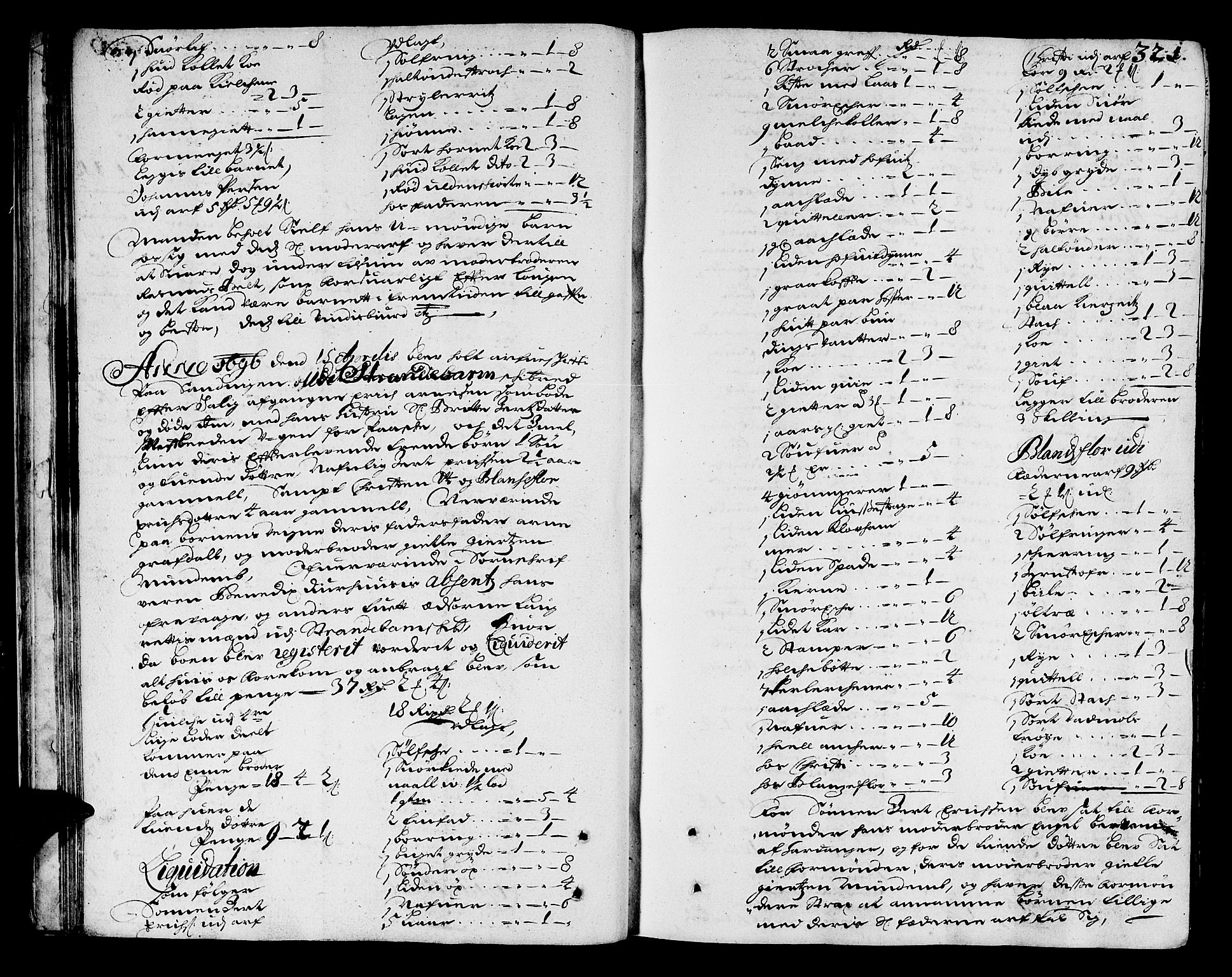 Sunnhordland sorenskrivar, AV/SAB-A-2401/1/H/Ha/Haa/L0002: Skifteprotokollar. Register på kort. Fol 290- ut, 1695-1699, p. 320b-321a