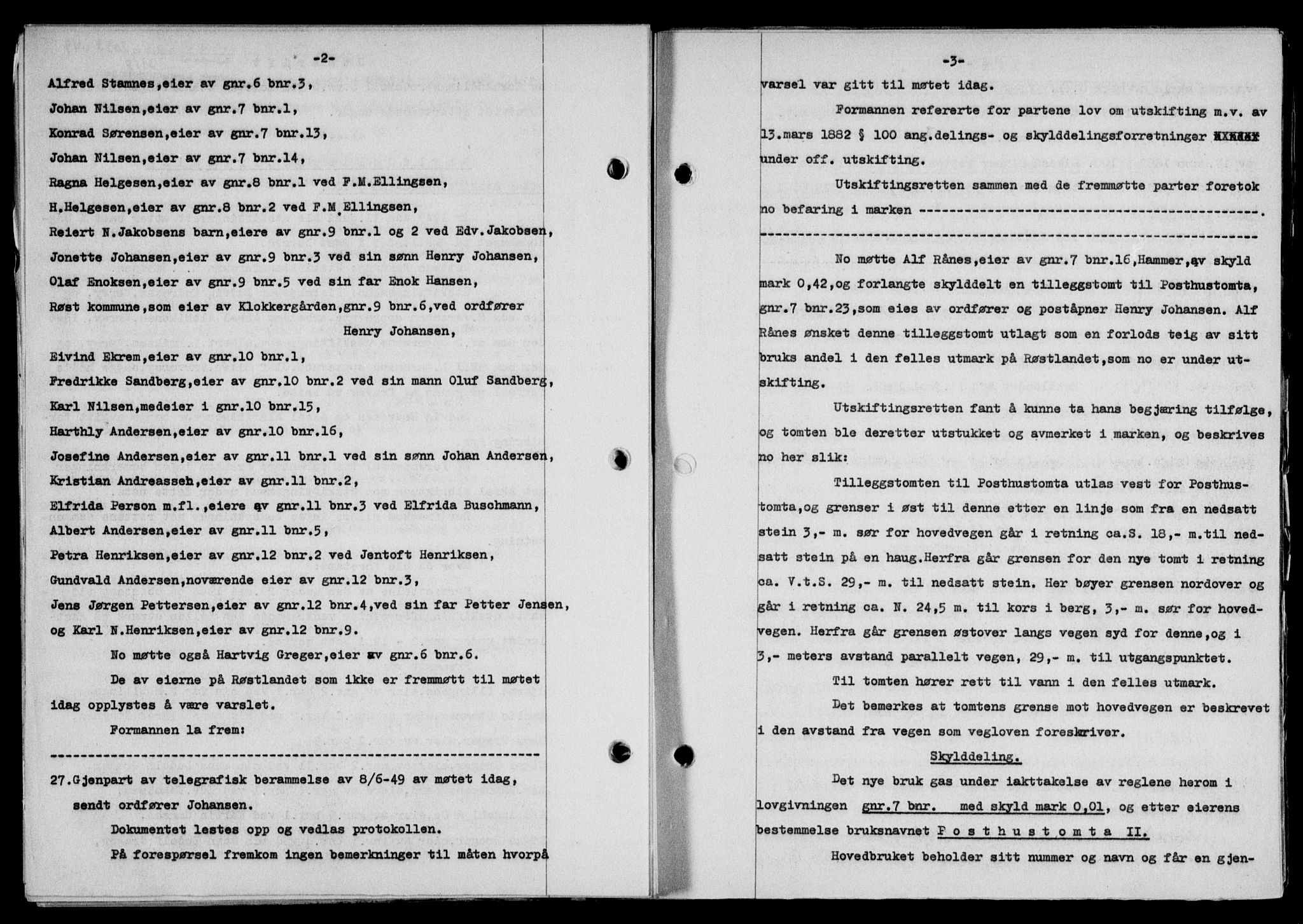 Lofoten sorenskriveri, SAT/A-0017/1/2/2C/L0021a: Mortgage book no. 21a, 1949-1949, Diary no: : 2053/1949