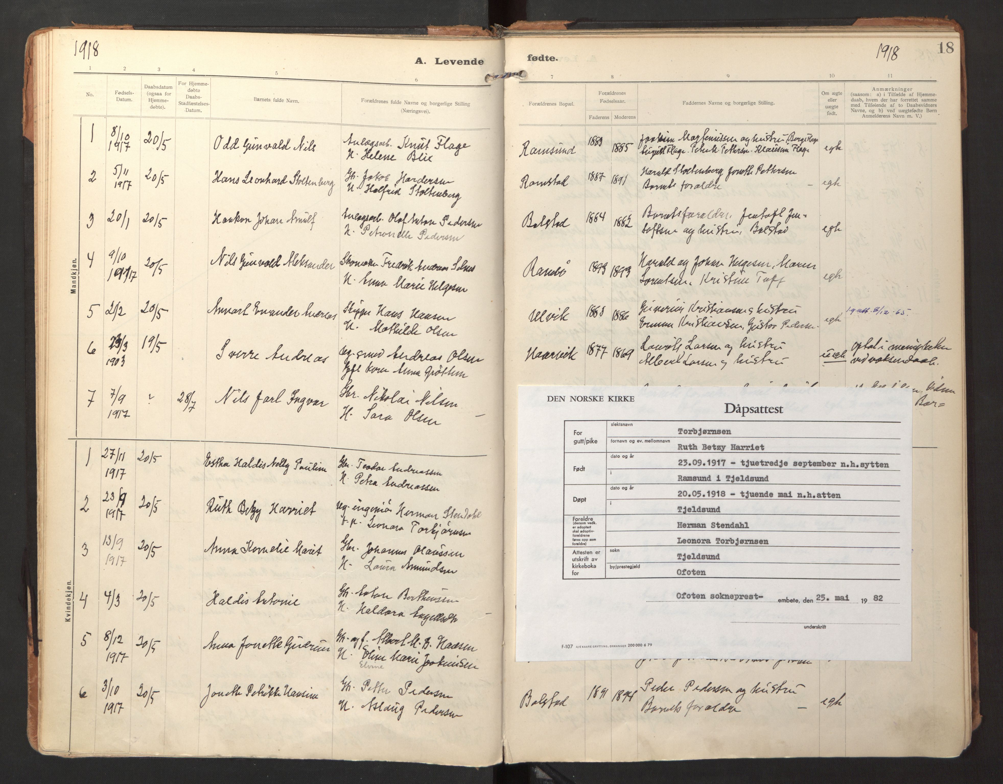 Ministerialprotokoller, klokkerbøker og fødselsregistre - Nordland, SAT/A-1459/865/L0928: Parish register (official) no. 865A06, 1913-1926