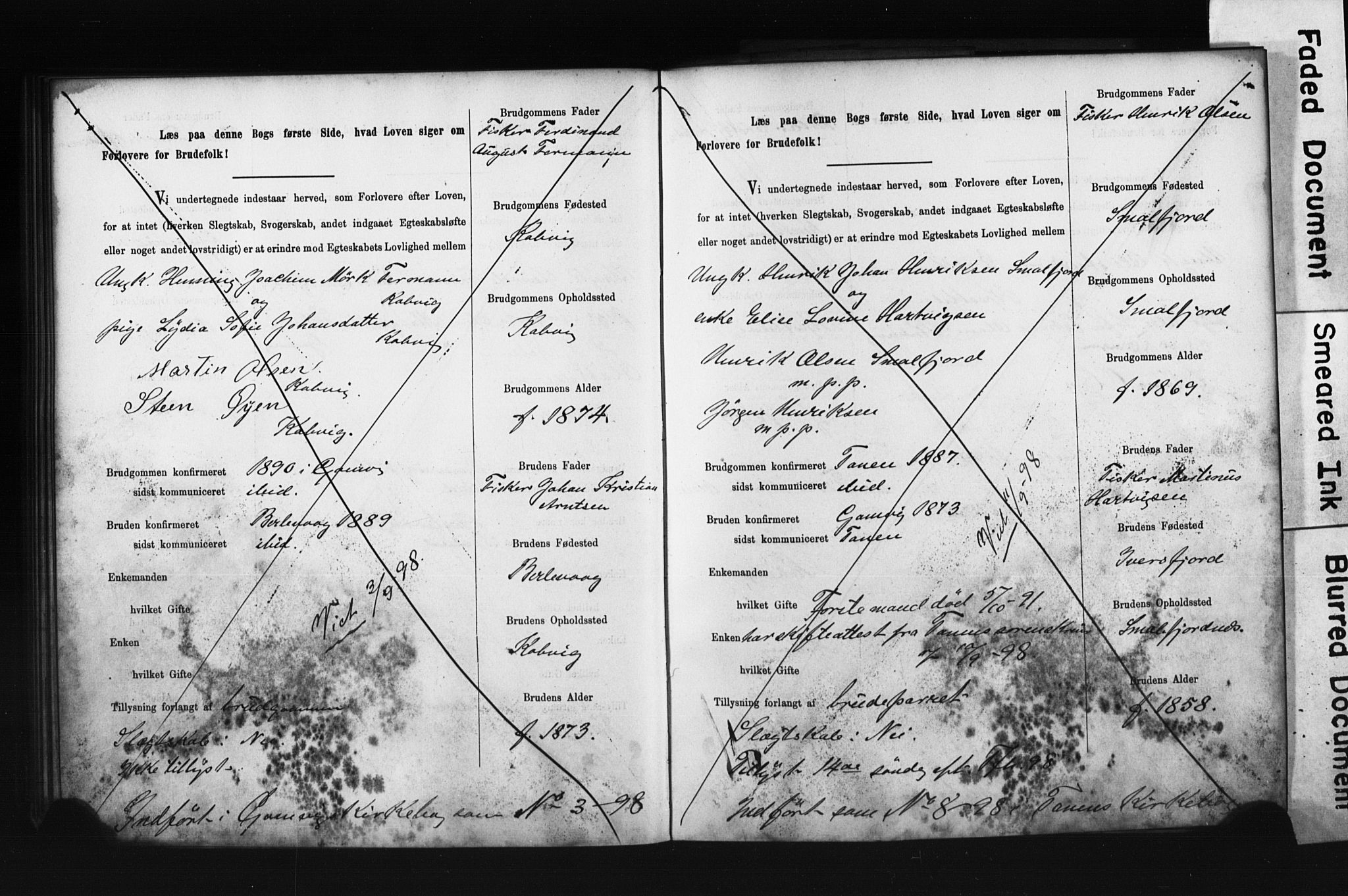 Tana sokneprestkontor, SATØ/S-1334/I/Ib/L0037/0002: Banns register no. 37.2, 1891-1903