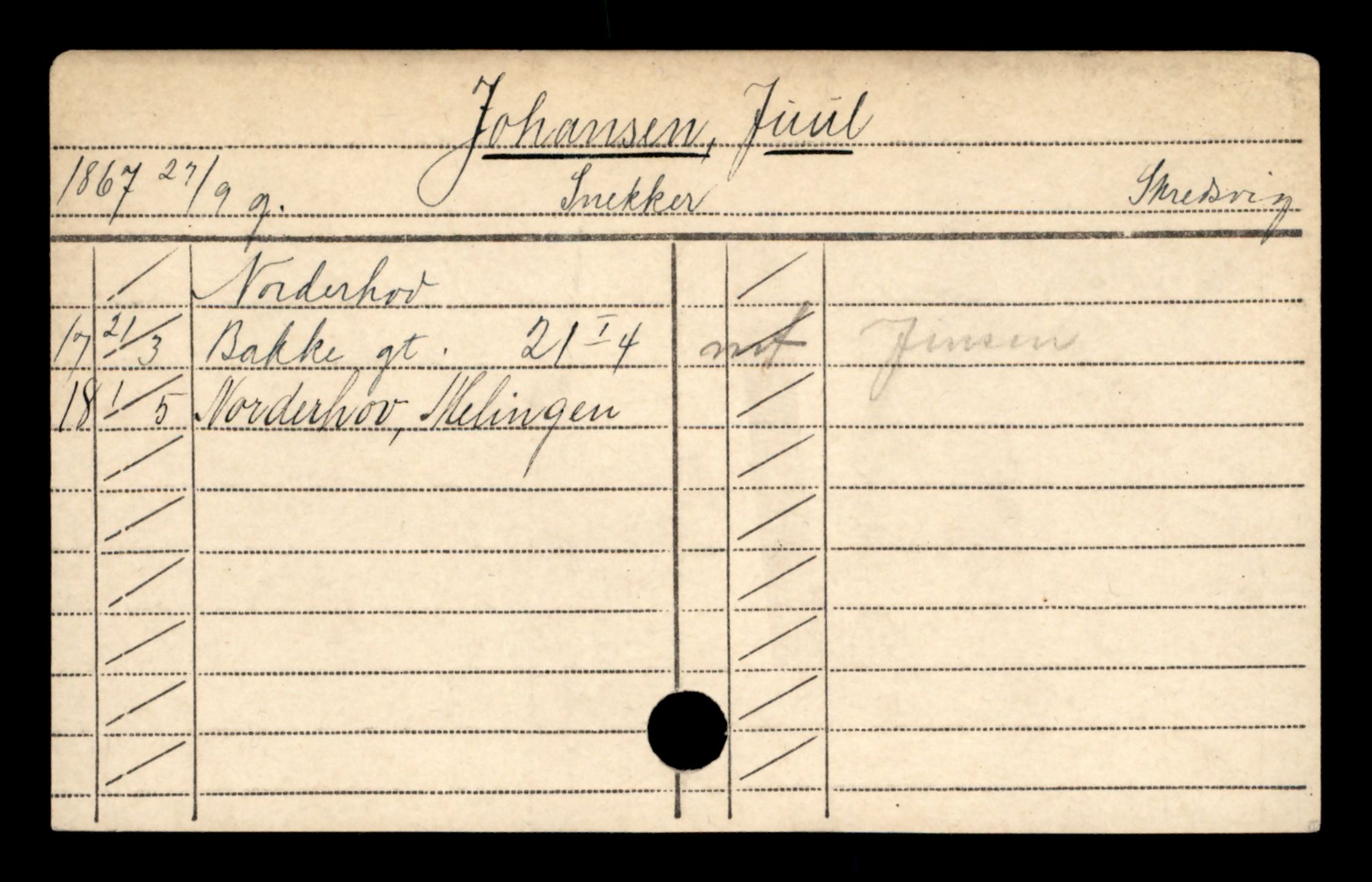 Oslo folkeregister, Registerkort, SAO/A-11715/D/Da/L0043: Menn: Johansen Juul - Johansen Ola, 1906-1919