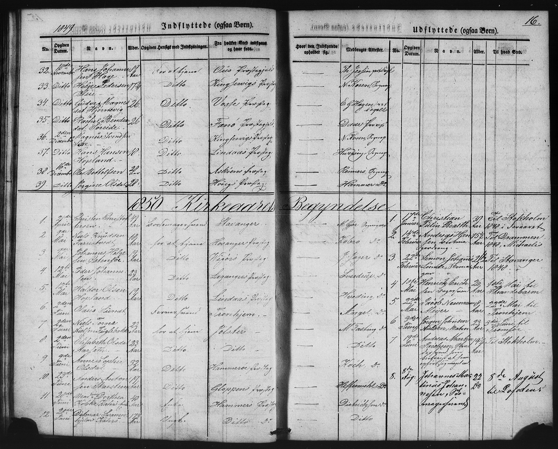 Domkirken sokneprestembete, SAB/A-74801/H/Haa/L0046: Parish register (official) no. F 1, 1841-1852, p. 16