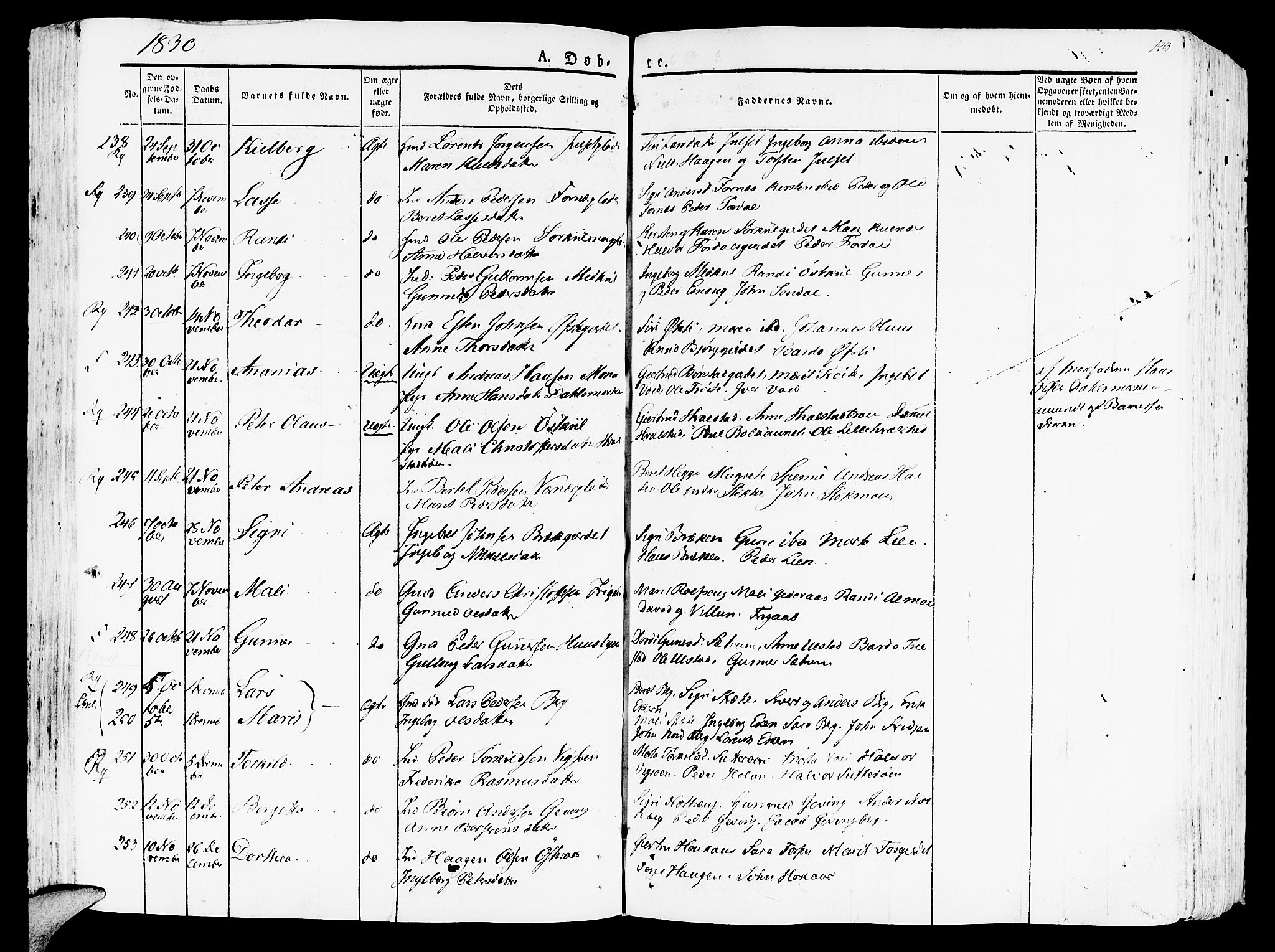 Ministerialprotokoller, klokkerbøker og fødselsregistre - Nord-Trøndelag, SAT/A-1458/709/L0070: Parish register (official) no. 709A10, 1820-1832, p. 133