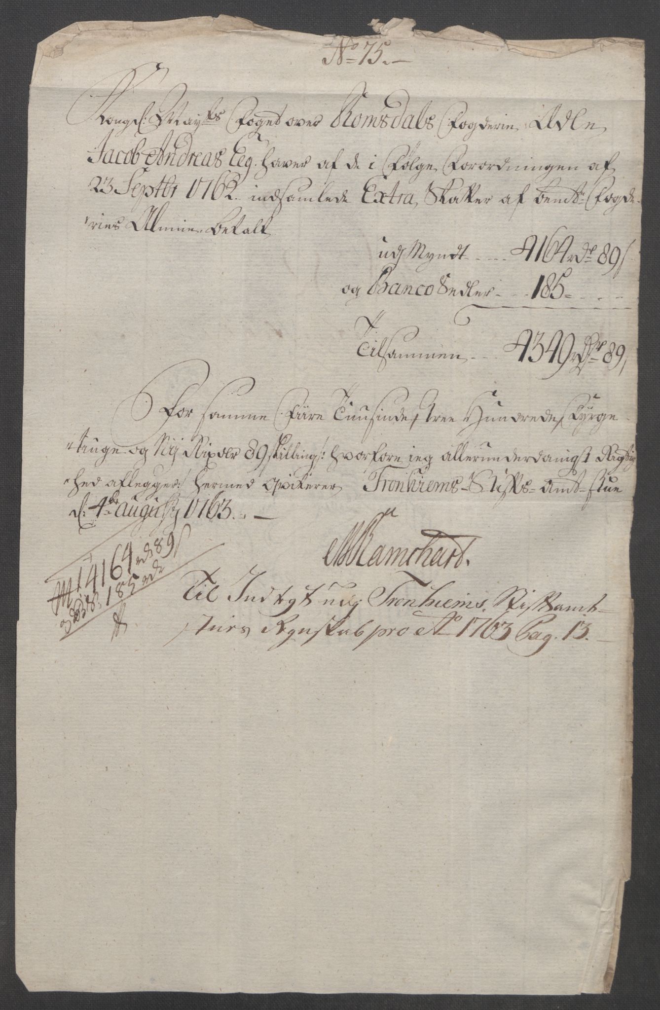 Rentekammeret inntil 1814, Reviderte regnskaper, Fogderegnskap, RA/EA-4092/R55/L3730: Ekstraskatten Romsdal, 1762-1763, p. 544