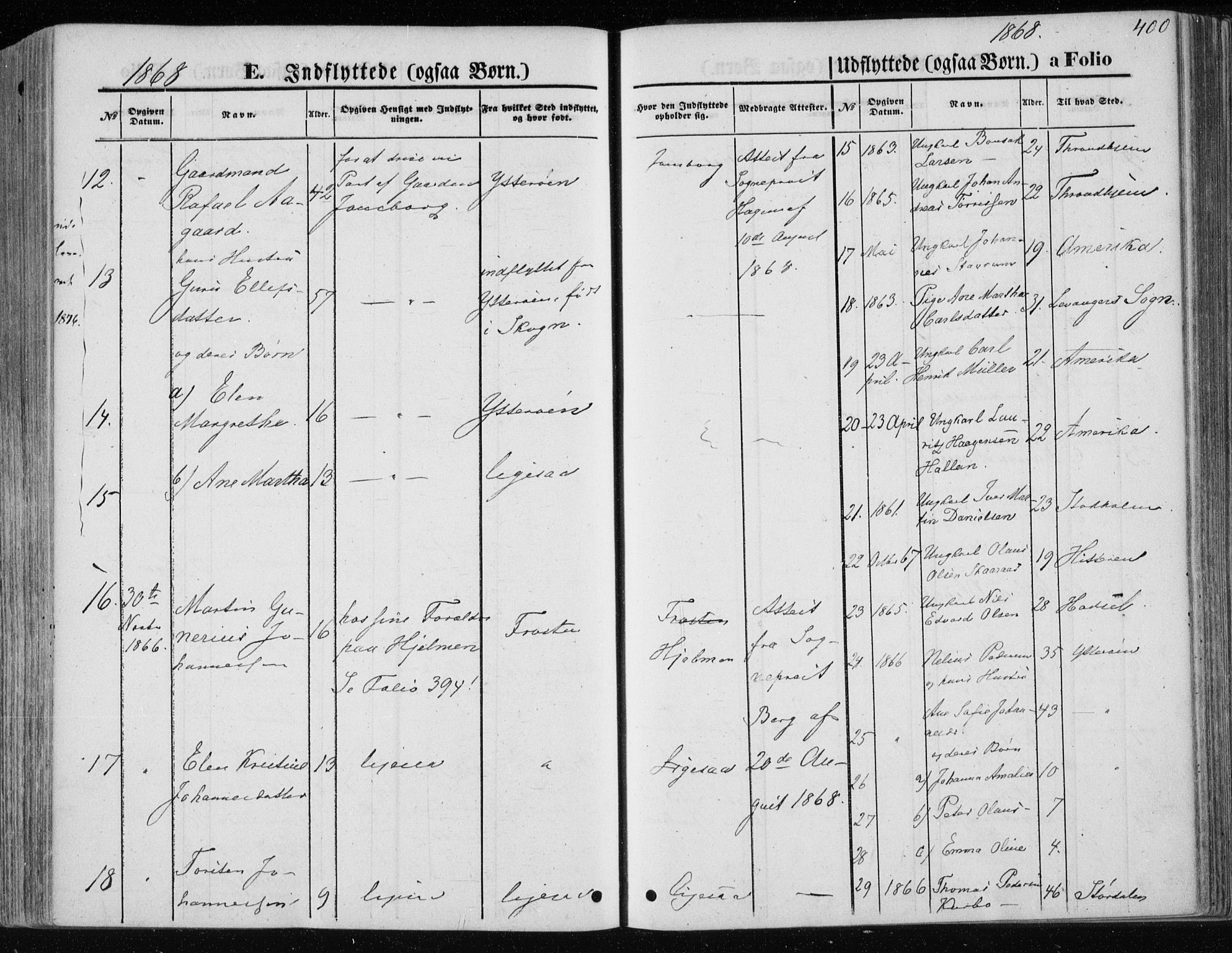 Ministerialprotokoller, klokkerbøker og fødselsregistre - Nord-Trøndelag, SAT/A-1458/717/L0157: Parish register (official) no. 717A08 /1, 1863-1877, p. 400