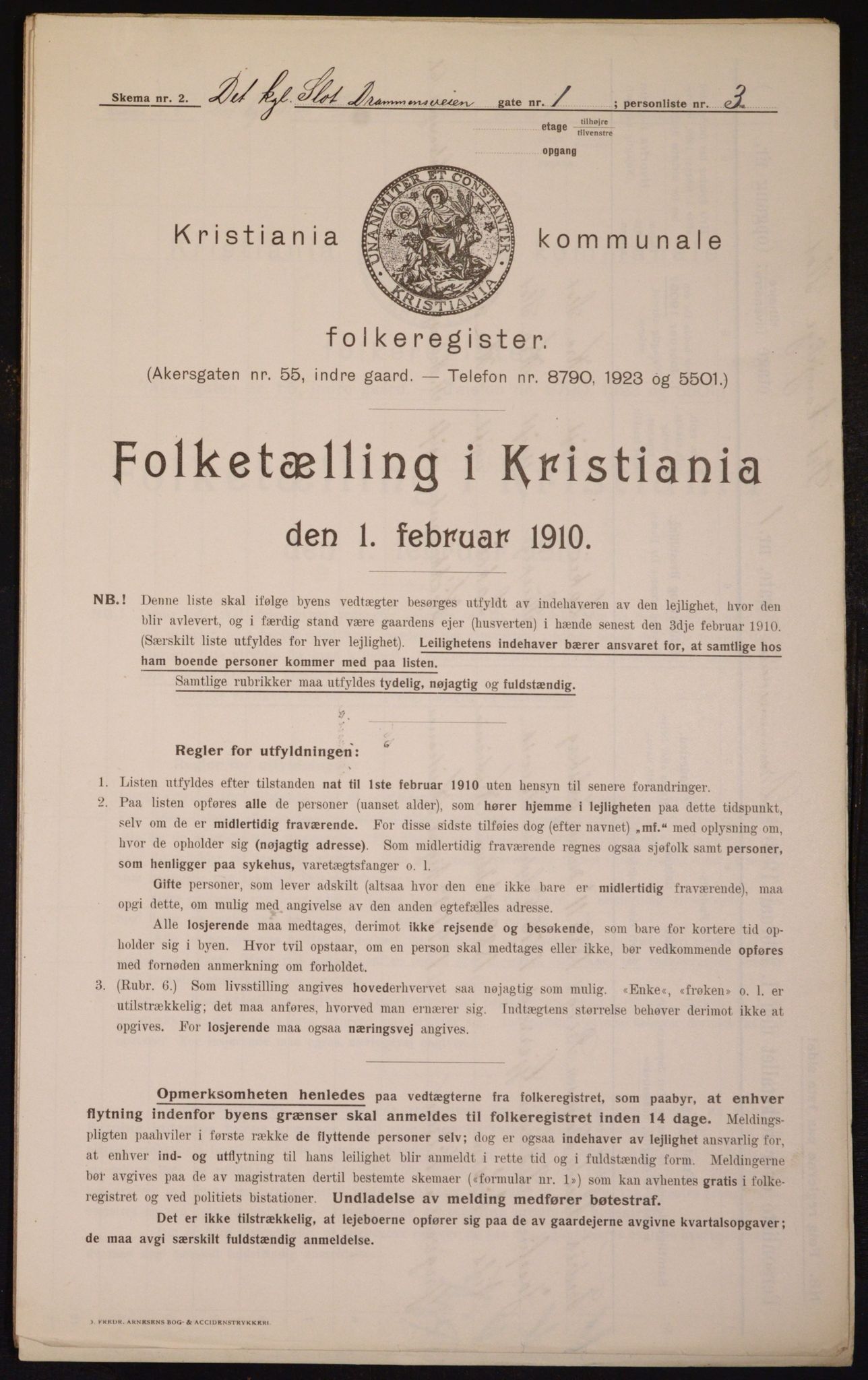 OBA, Municipal Census 1910 for Kristiania, 1910, p. 15545