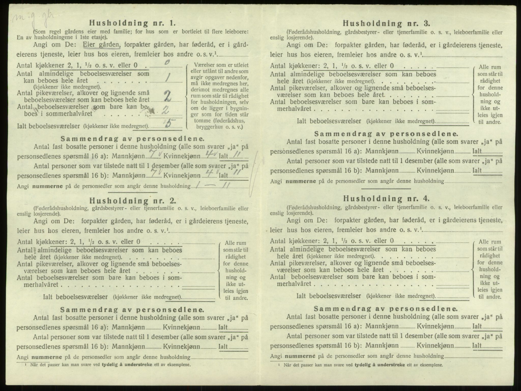 SAB, 1920 census for Breim, 1920, p. 46