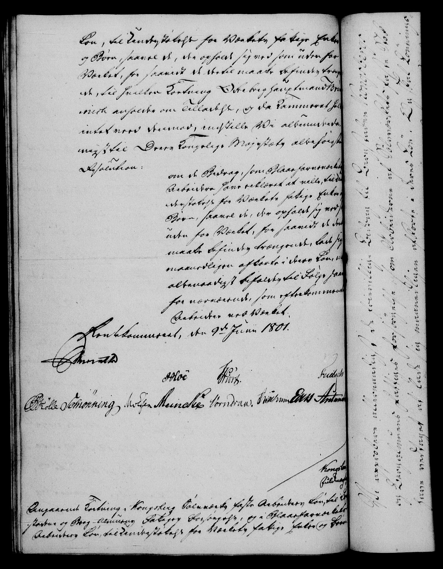 Rentekammeret, Renteskriverkontorene, AV/RA-EA-3115/M/Mf/Mfb/L0005: Relasjons- og resolusjonsprotokoll med register (merket RK 54.11), 1801-1802