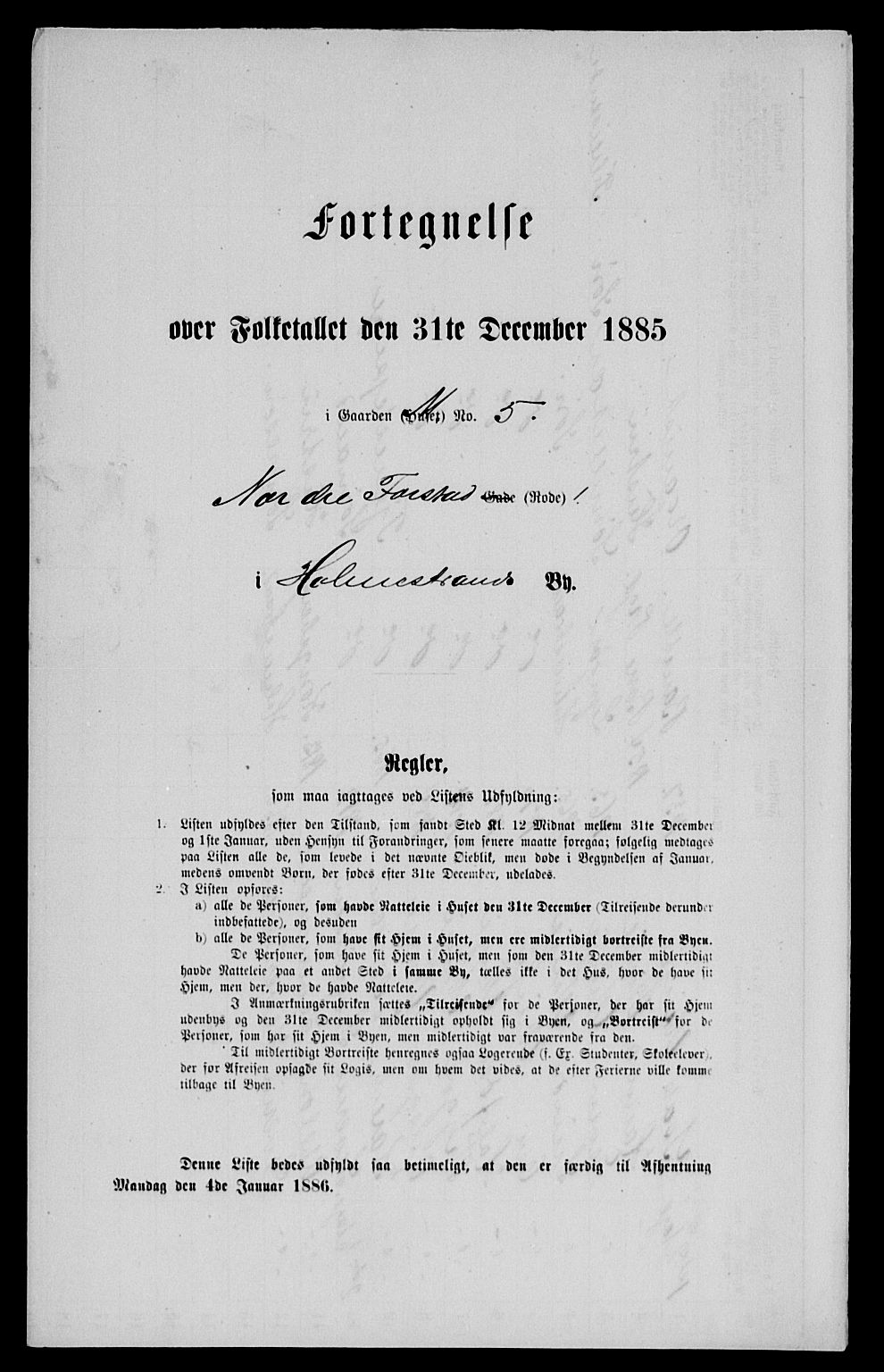 SAKO, 1885 census for 0702 Holmestrand, 1885, p. 12