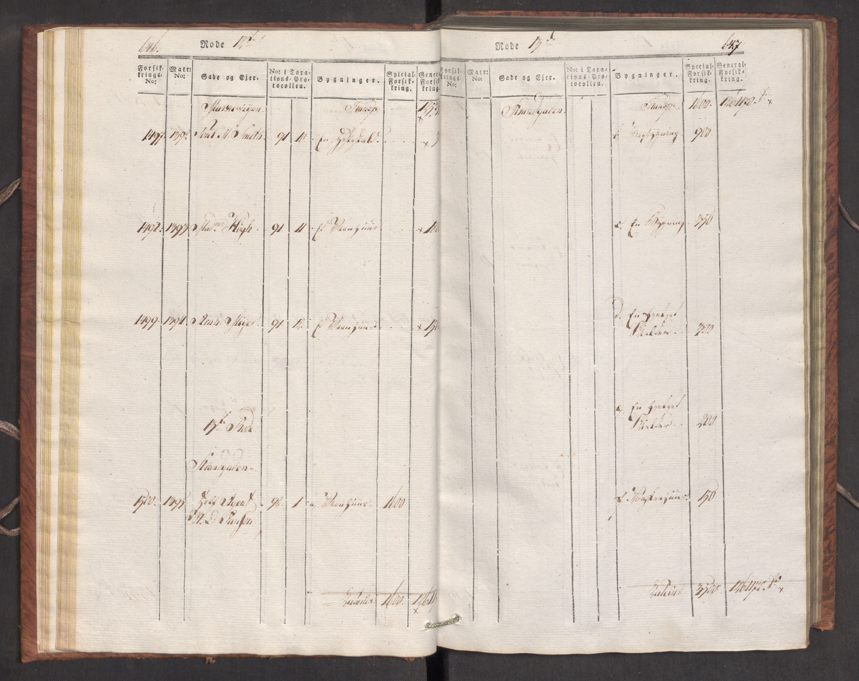 Kommersekollegiet, Brannforsikringskontoret 1767-1814, AV/RA-EA-5458/F/Fa/L0007/0002: Bergen / Branntakstprotokoll, 1807-1817, p. 646-647