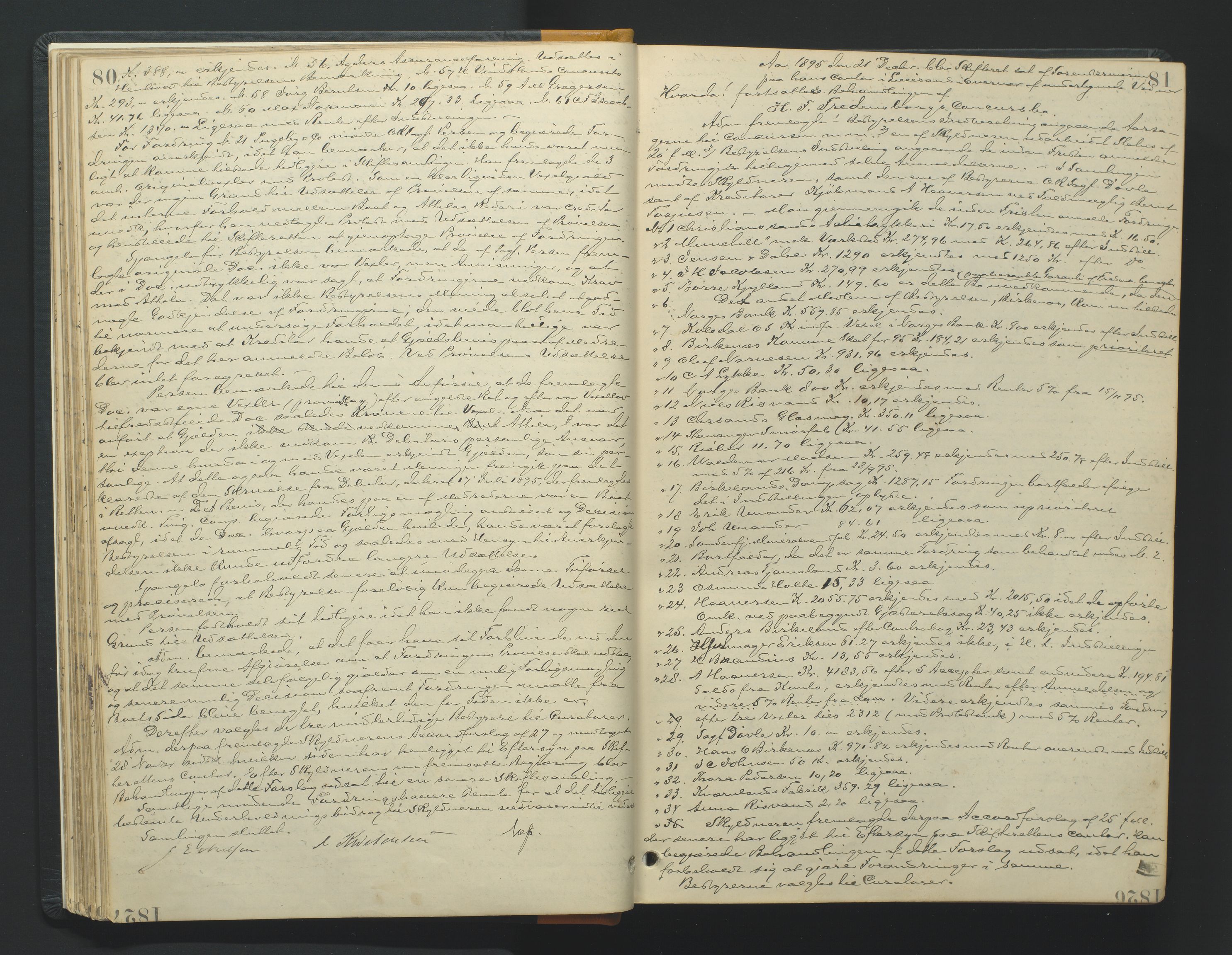 Vestre Nedenes/Sand sorenskriveri, AV/SAK-1221-0010/H/Hc/L0007: Skifteforhandlingsprotokoll nr. 5, 1894-1916, p. 80-81