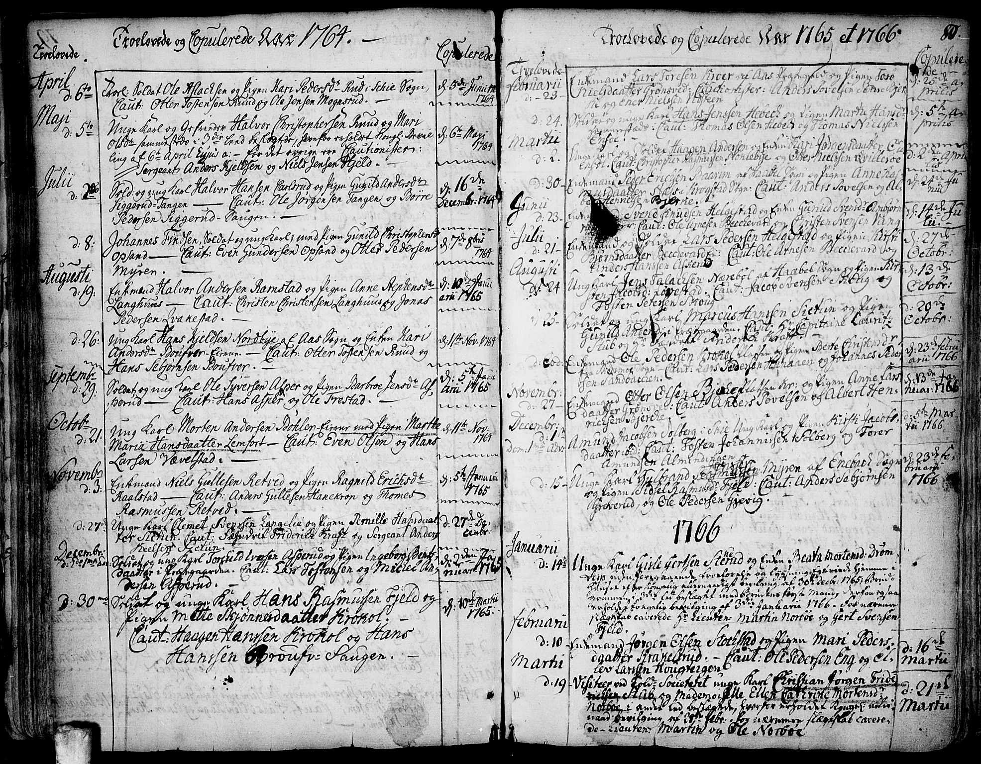 Kråkstad prestekontor Kirkebøker, SAO/A-10125a/F/Fa/L0001: Parish register (official) no. I 1, 1736-1785, p. 80