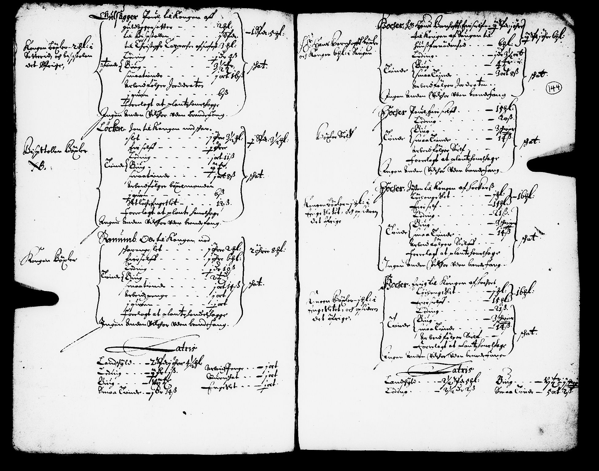 Rentekammeret inntil 1814, Realistisk ordnet avdeling, AV/RA-EA-4070/N/Nb/Nba/L0050: Orkdal fogderi, 1666, p. 143b-144a