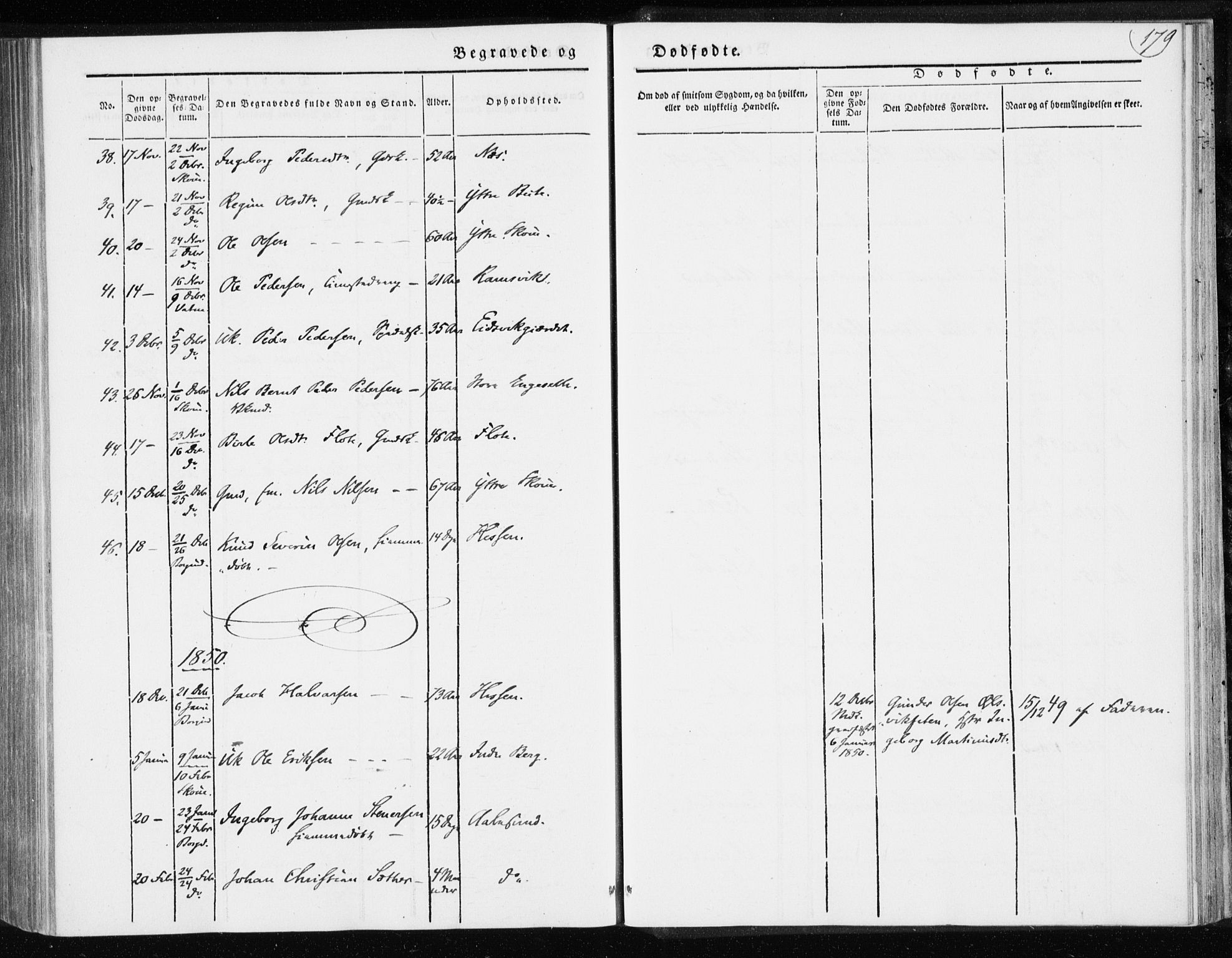 Ministerialprotokoller, klokkerbøker og fødselsregistre - Møre og Romsdal, AV/SAT-A-1454/528/L0415: Curate's parish register no. 528B03, 1843-1852, p. 179