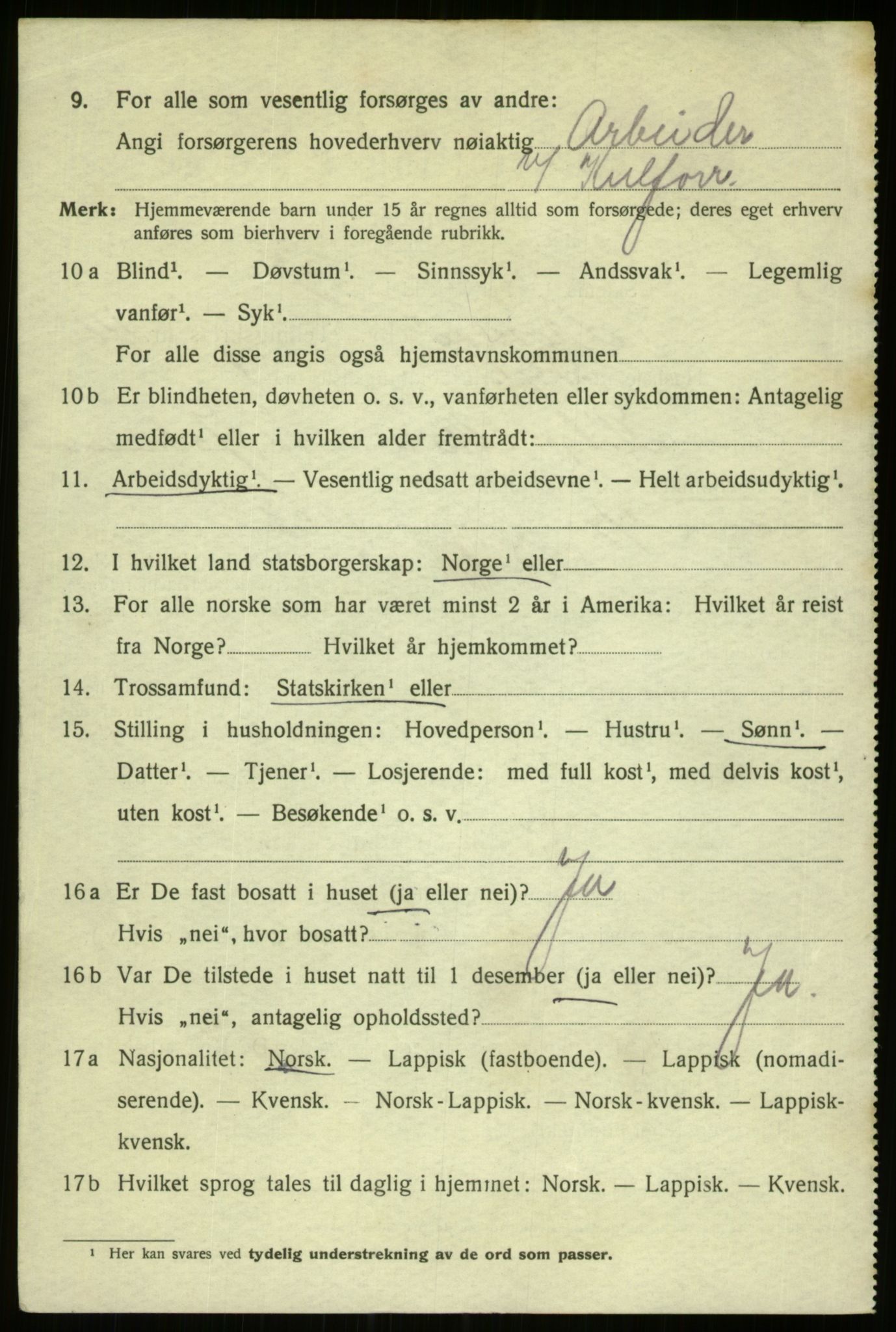 SATØ, 1920 census for Tromsø, 1920, p. 27929