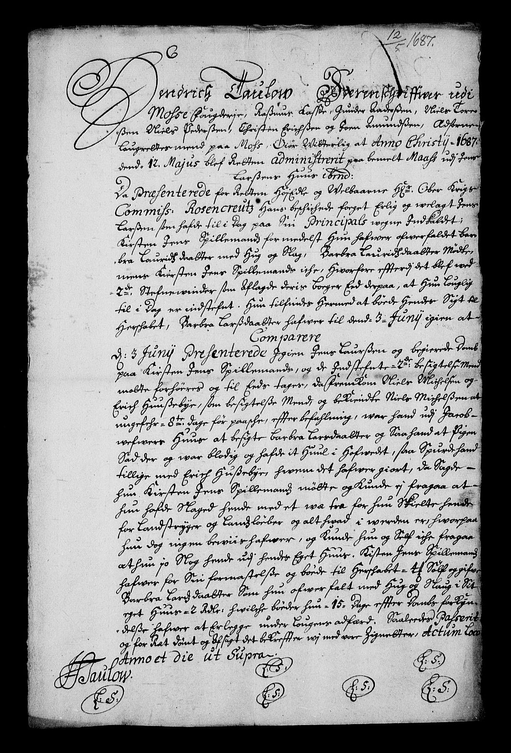 Stattholderembetet 1572-1771, RA/EA-2870/Af/L0002: Avskrifter av vedlegg til originale supplikker, nummerert i samsvar med supplikkbøkene, 1687-1689, p. 49
