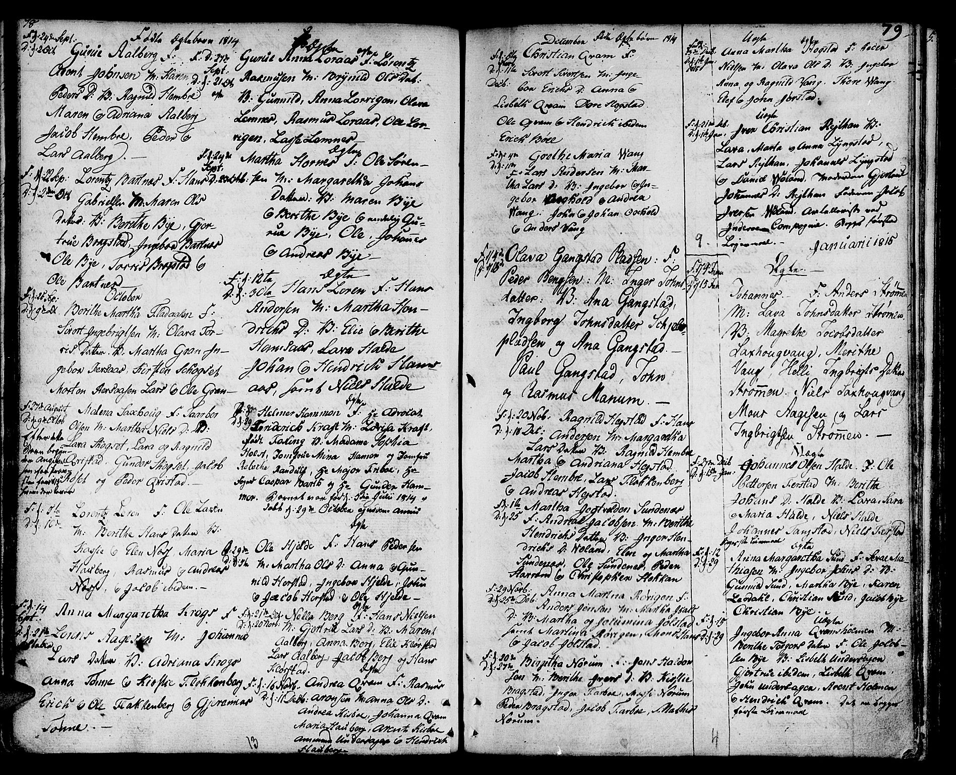 Ministerialprotokoller, klokkerbøker og fødselsregistre - Nord-Trøndelag, SAT/A-1458/730/L0274: Parish register (official) no. 730A03, 1802-1816, p. 78-79