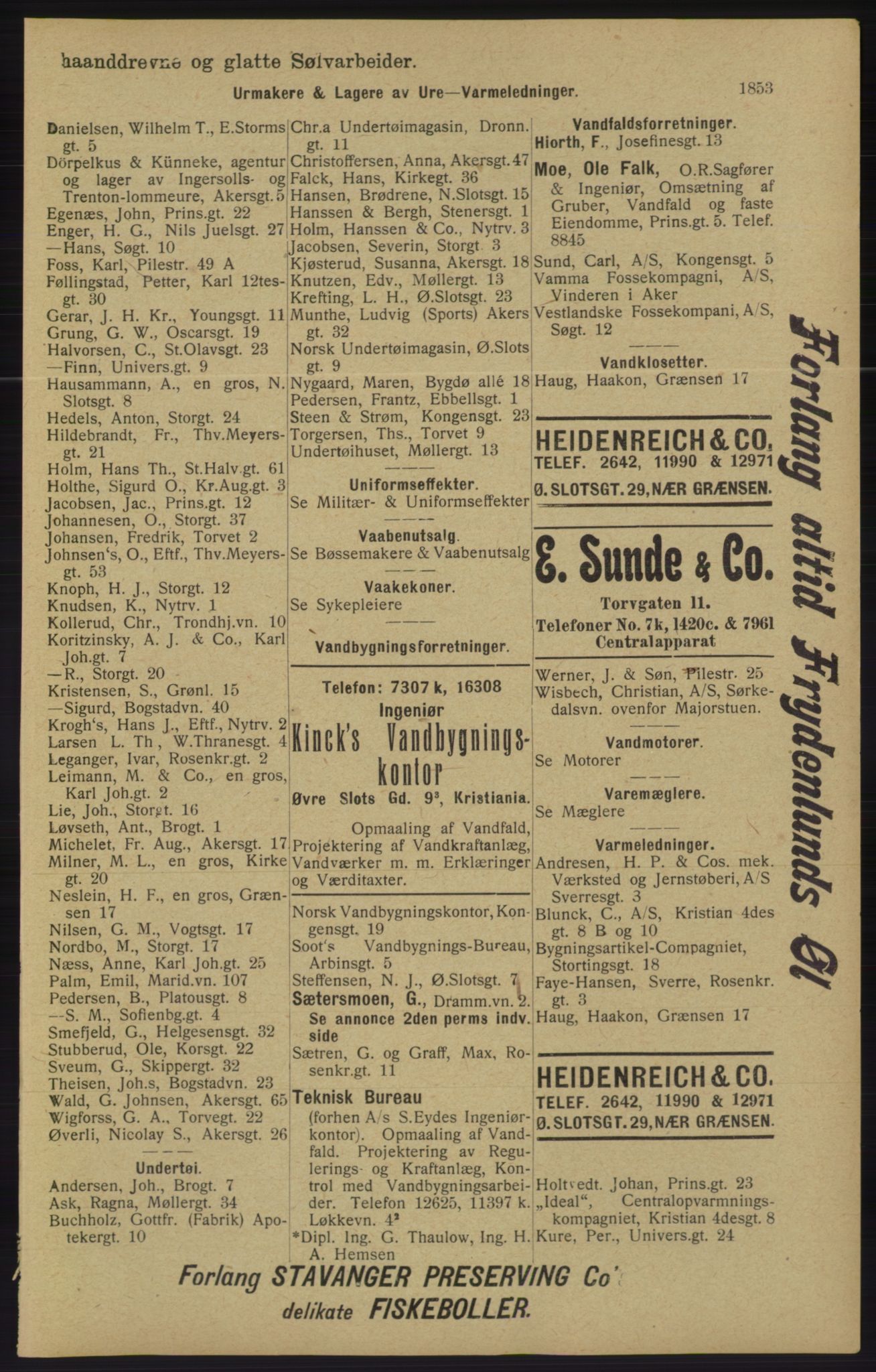 Kristiania/Oslo adressebok, PUBL/-, 1913, p. 1809