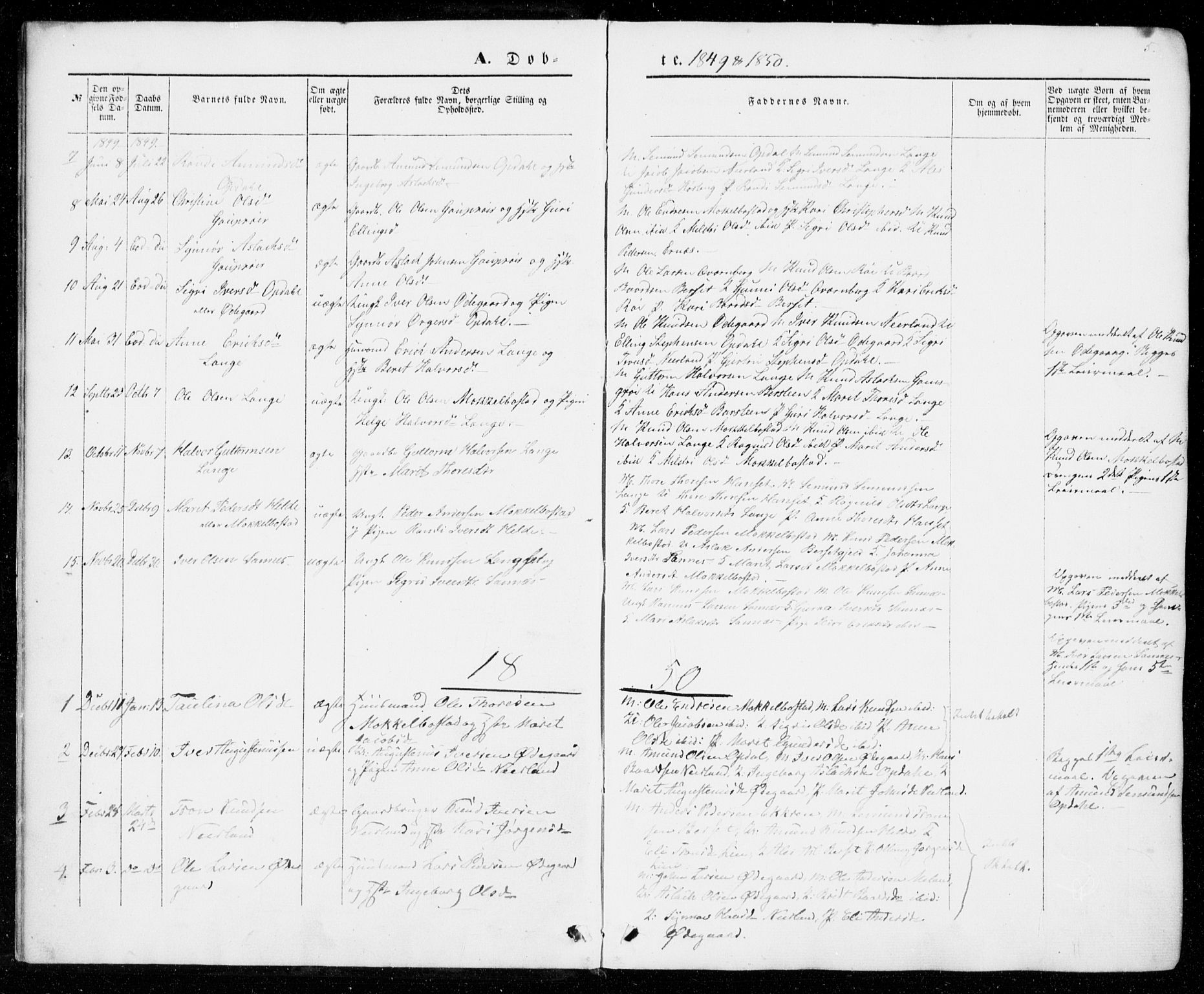 Ministerialprotokoller, klokkerbøker og fødselsregistre - Møre og Romsdal, SAT/A-1454/554/L0643: Parish register (official) no. 554A01, 1846-1879, p. 5
