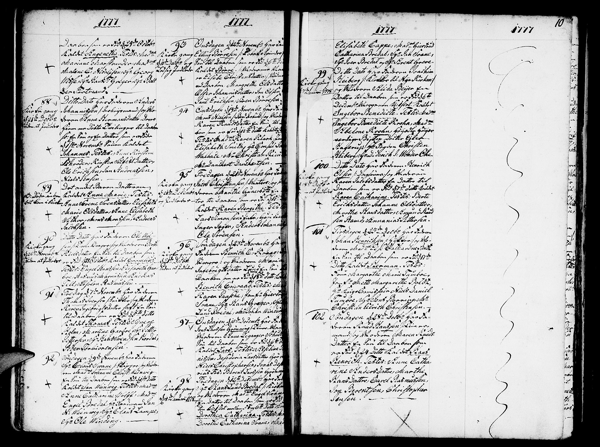 Nykirken Sokneprestembete, AV/SAB-A-77101/H/Haa/L0005: Parish register (official) no. A 5, 1775-1808, p. 10