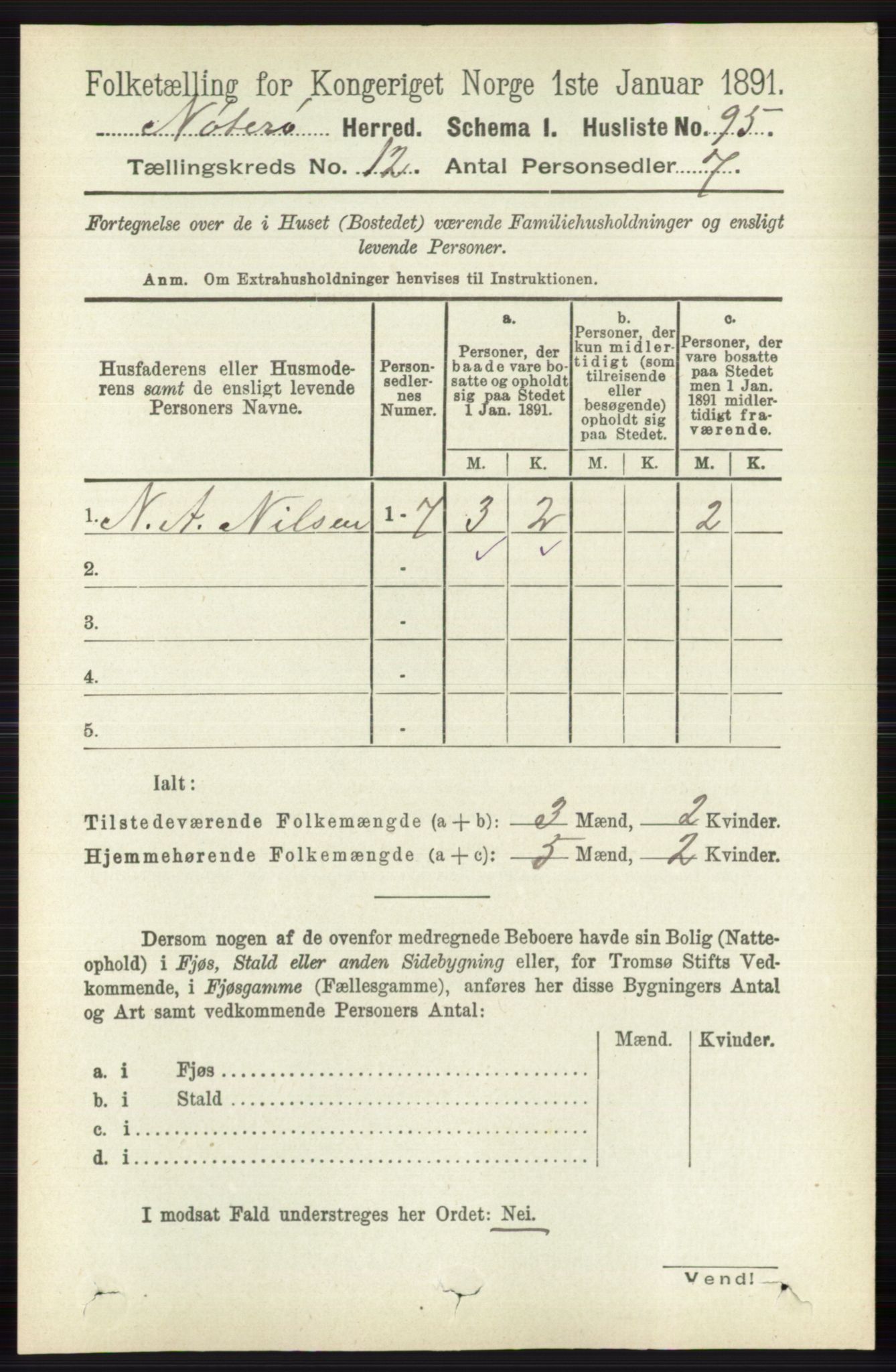 RA, 1891 census for 0722 Nøtterøy, 1891, p. 6372