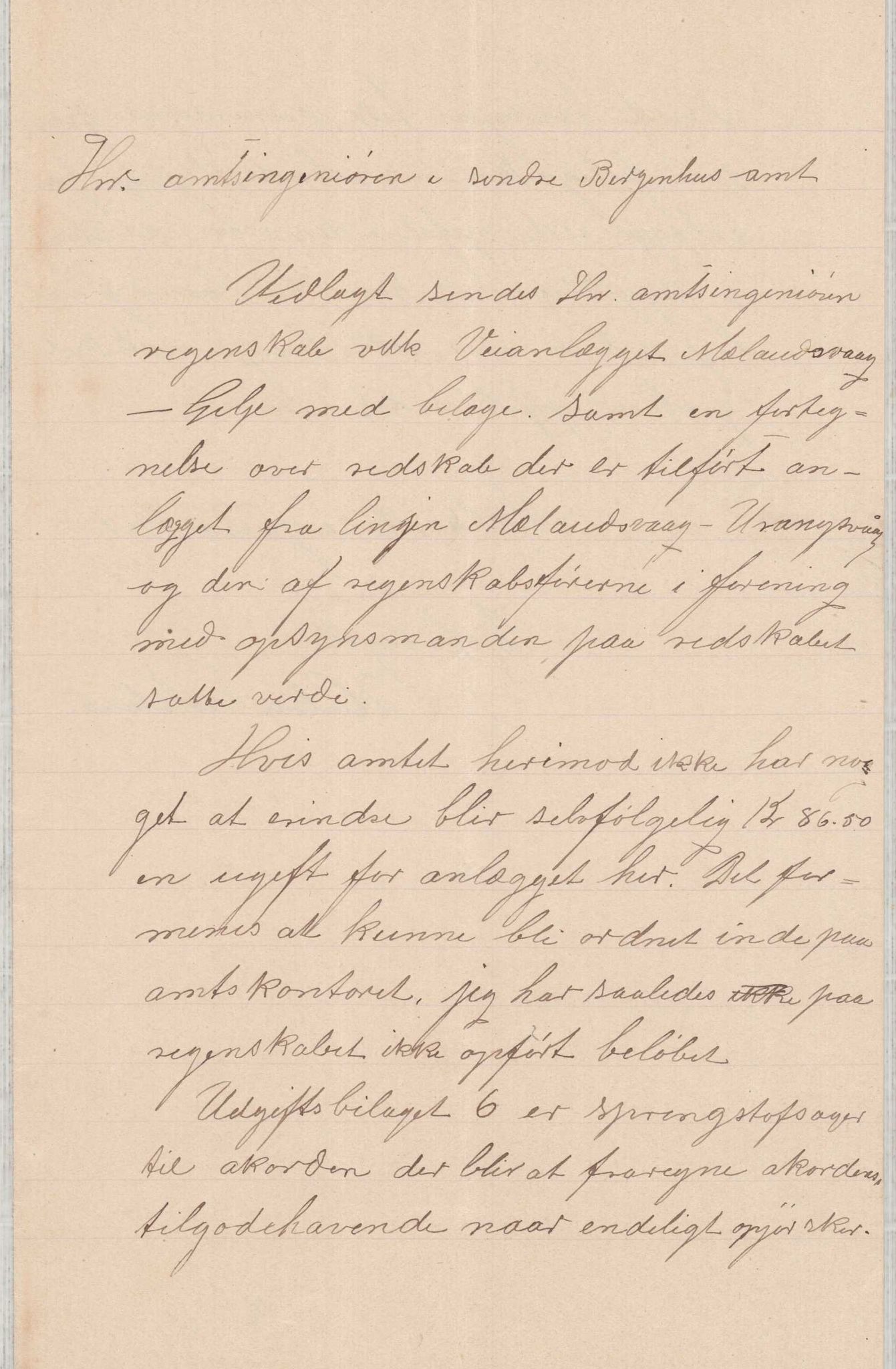 Finnaas kommune. Formannskapet, IKAH/1218a-021/E/Ea/L0001/0005: Rekneskap for veganlegg / Rekneskap for veganlegget Mælandsvåg - Gilje, 1907-1910, p. 48