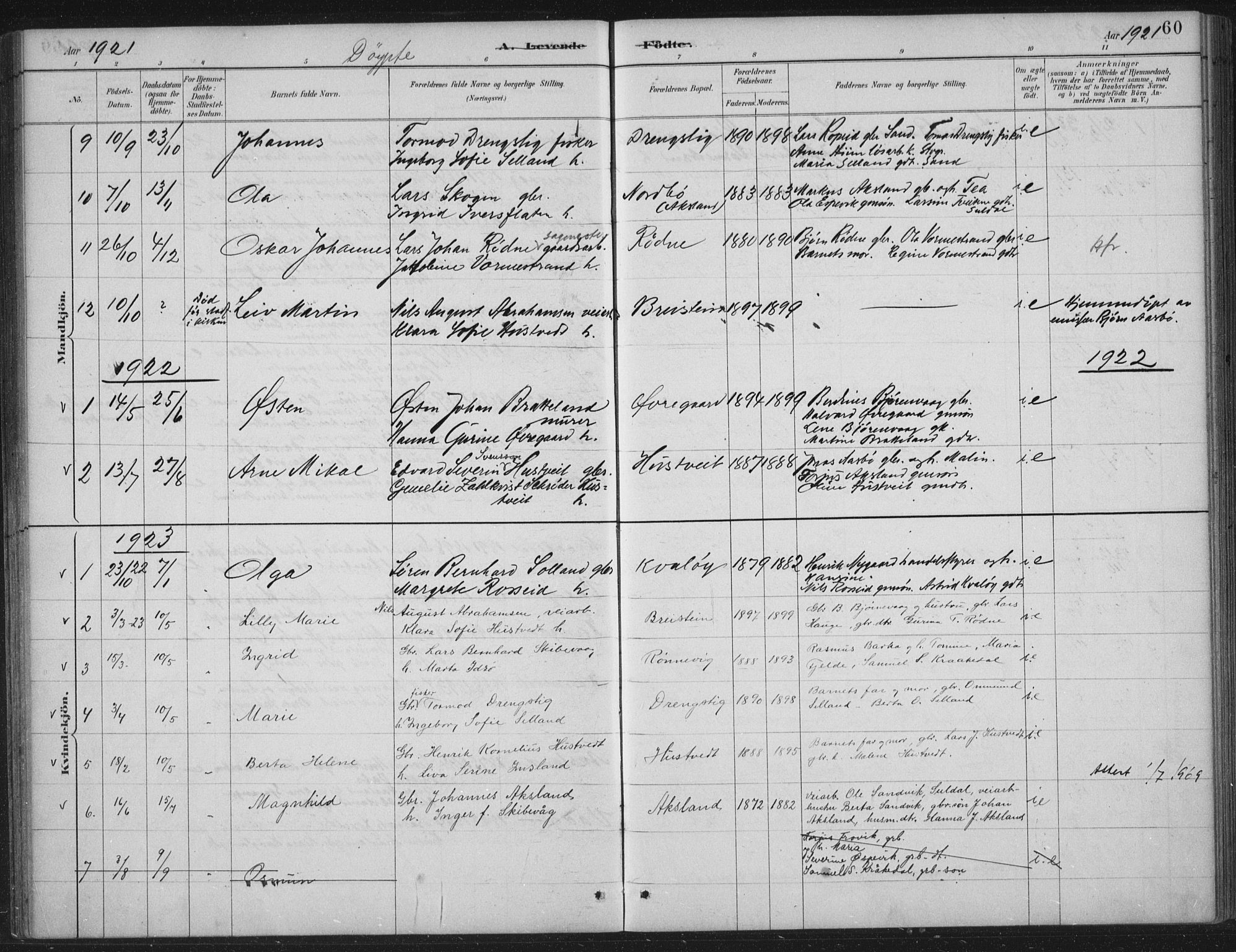 Vikedal sokneprestkontor, AV/SAST-A-101840/01/IV: Parish register (official) no. A 12, 1886-1929, p. 60