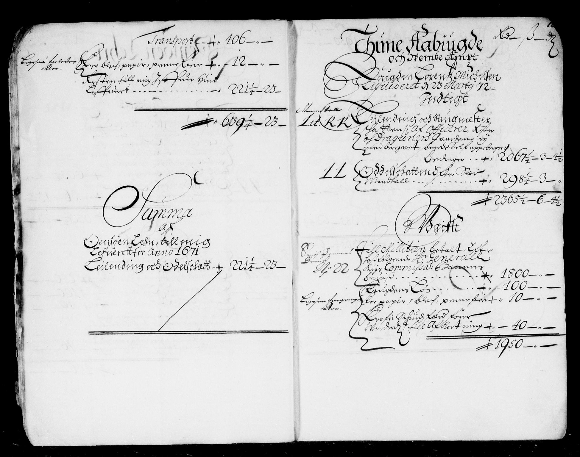 Rentekammeret inntil 1814, Reviderte regnskaper, Stiftamtstueregnskaper, Landkommissariatet på Akershus og Akershus stiftamt, AV/RA-EA-5869/R/Rb/L0075: Akershus stiftamt, 1671