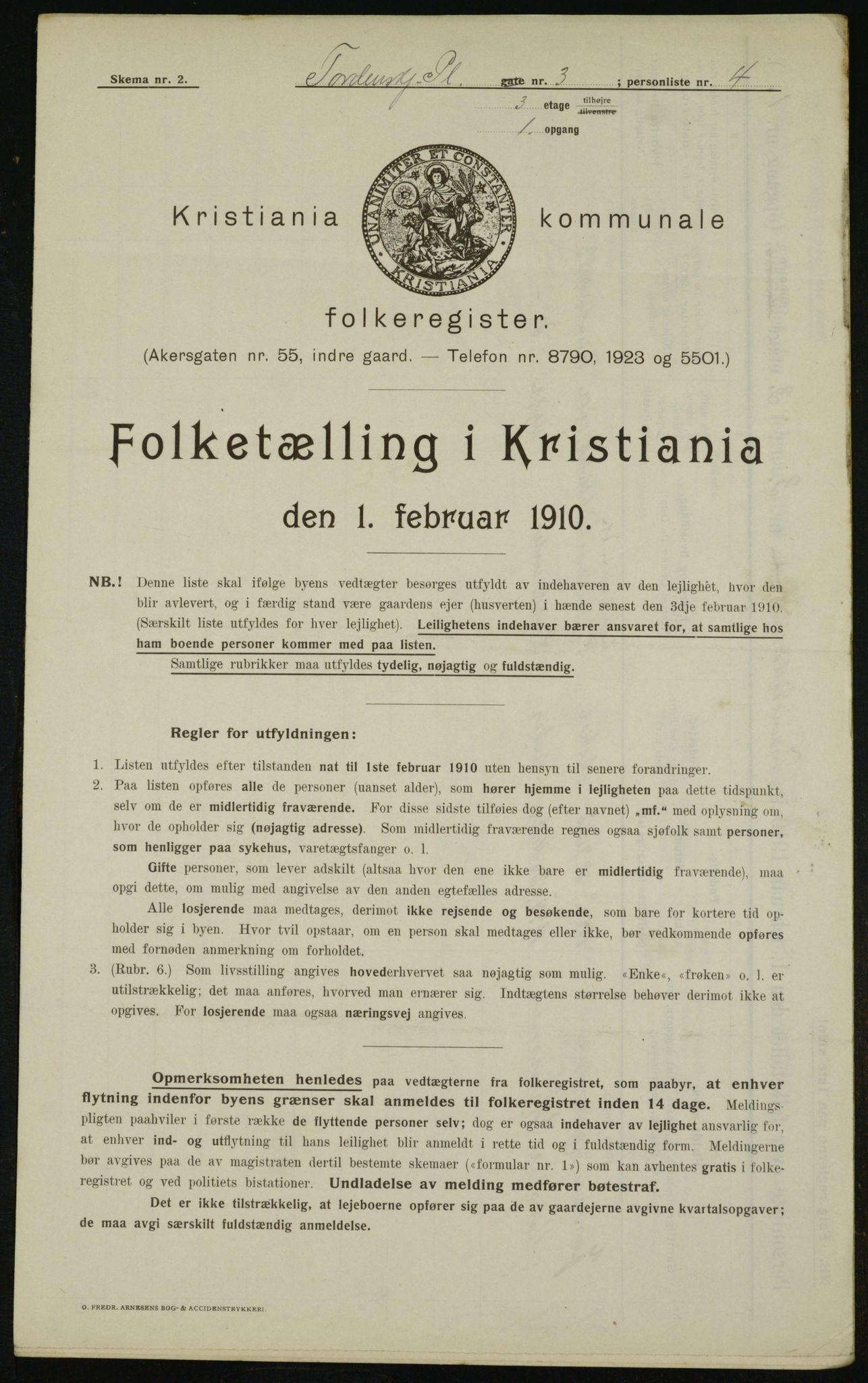 OBA, Municipal Census 1910 for Kristiania, 1910, p. 108060