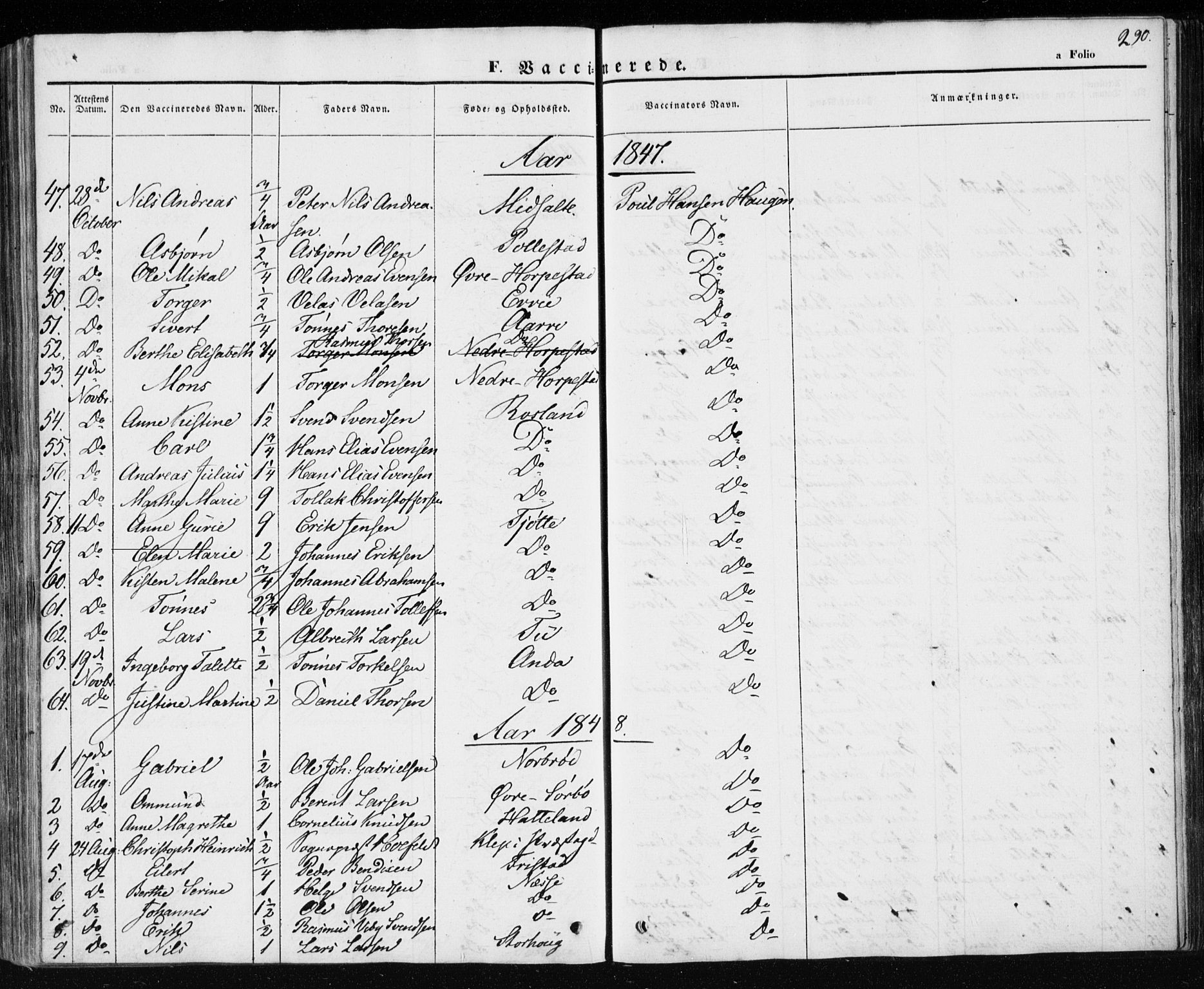 Klepp sokneprestkontor, AV/SAST-A-101803/001/3/30BA/L0004: Parish register (official) no. A 4, 1842-1852, p. 290