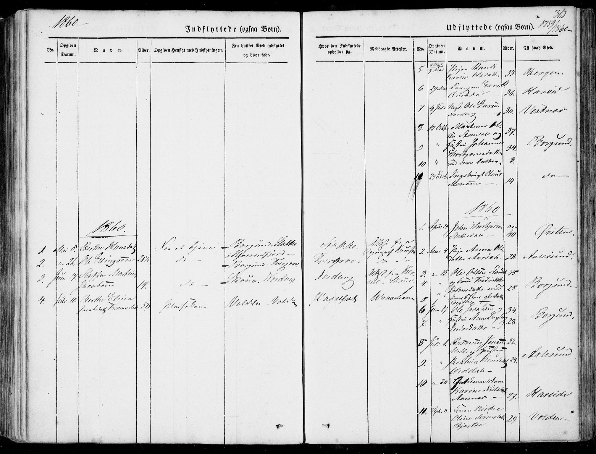 Ministerialprotokoller, klokkerbøker og fødselsregistre - Møre og Romsdal, AV/SAT-A-1454/515/L0209: Parish register (official) no. 515A05, 1847-1868, p. 313