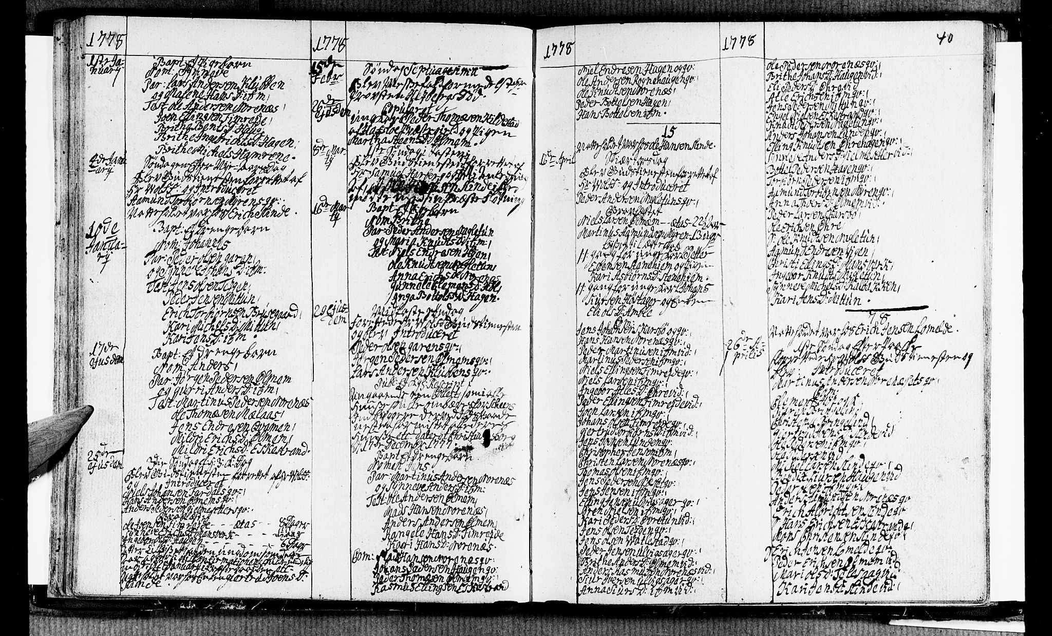 Sogndal sokneprestembete, AV/SAB-A-81301/H/Haa/Haaa/L0006: Parish register (official) no. A 6, 1770-1782, p. 40