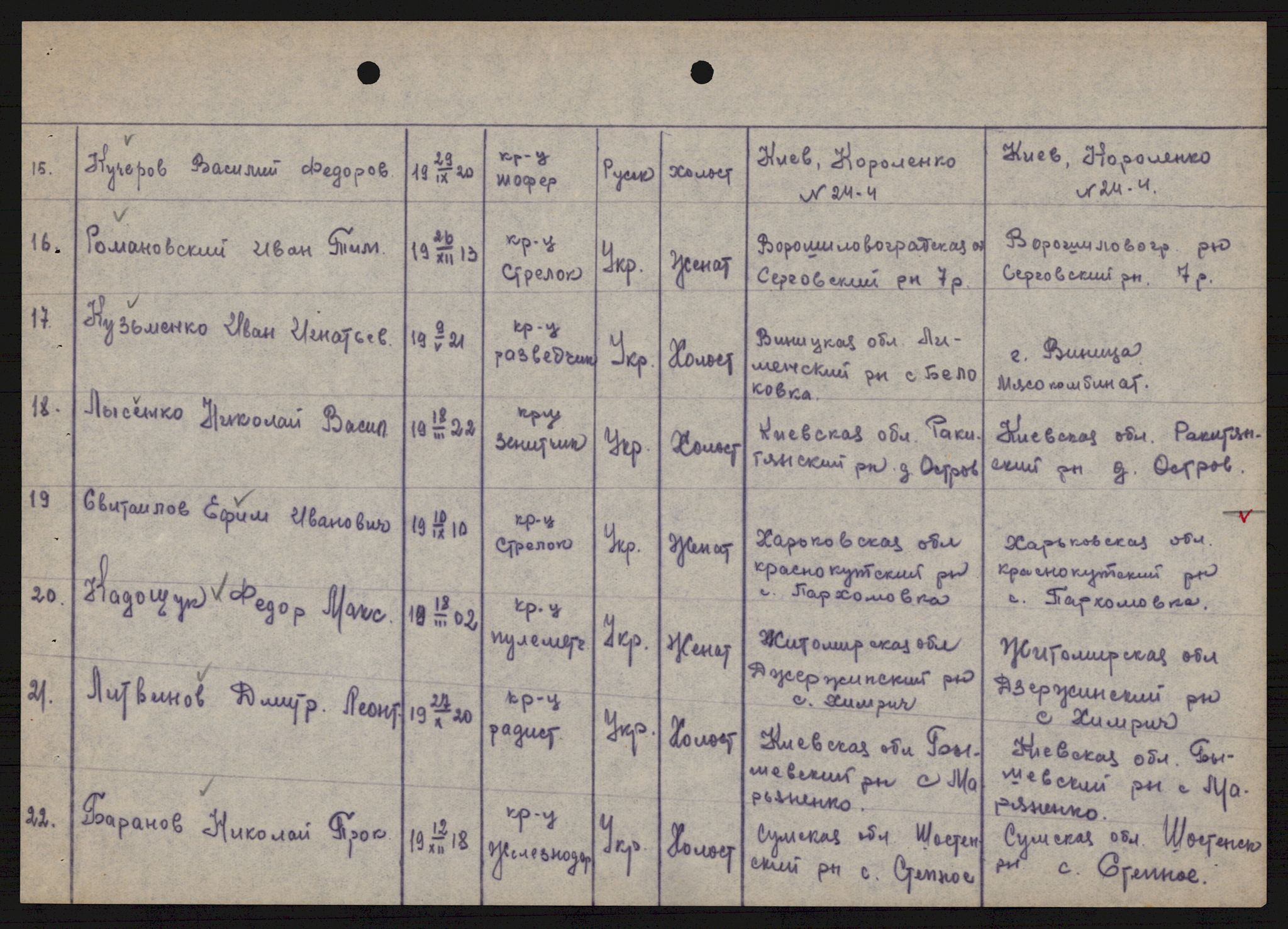 Flyktnings- og fangedirektoratet, Repatrieringskontoret, AV/RA-S-1681/D/Db/L0021: Displaced Persons (DPs) og sivile tyskere, 1945-1948, p. 427