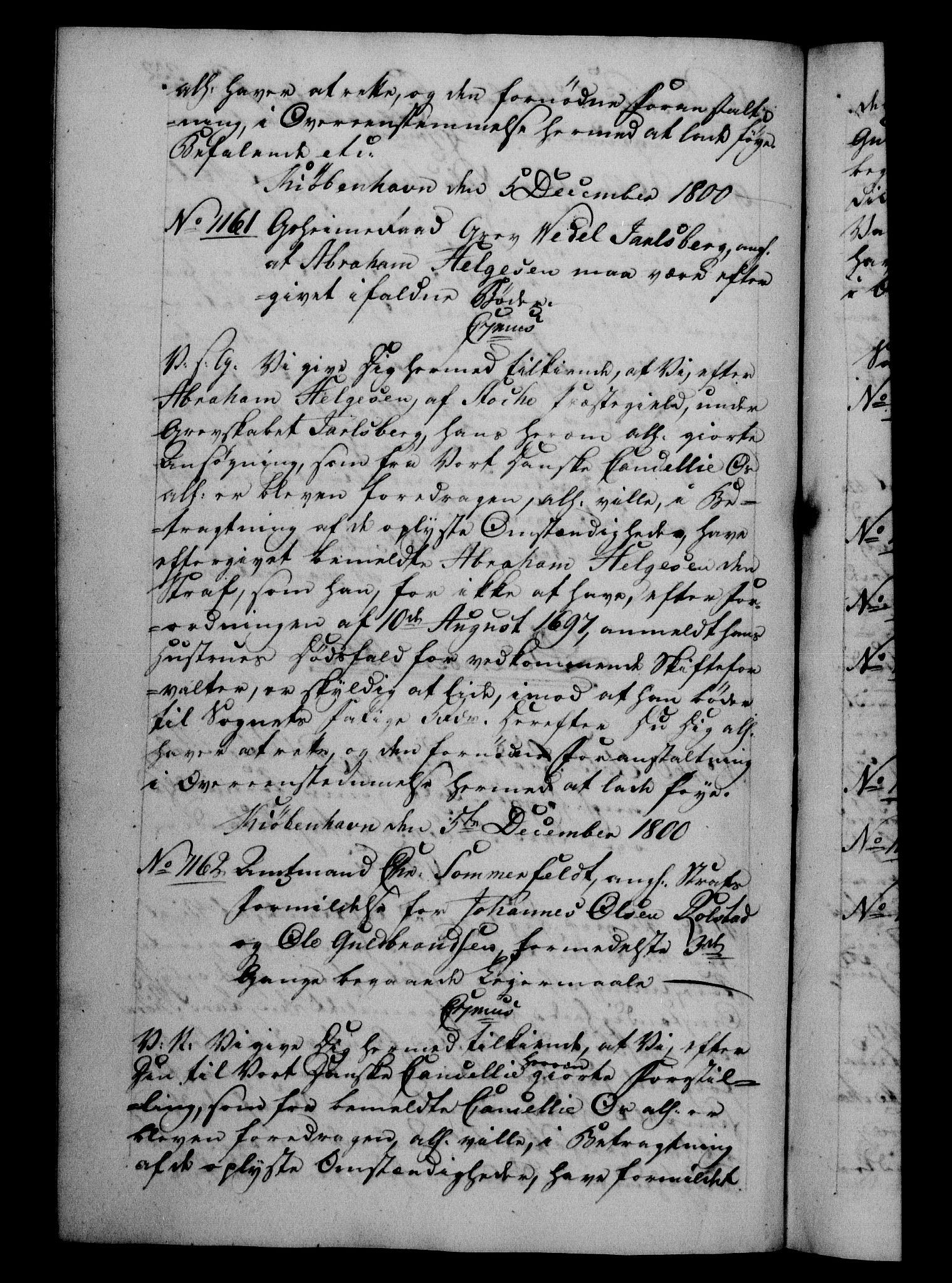 Danske Kanselli 1800-1814, RA/EA-3024/H/Hf/Hfb/Hfba/L0001: Registranter, 1800-1801, p. 332b