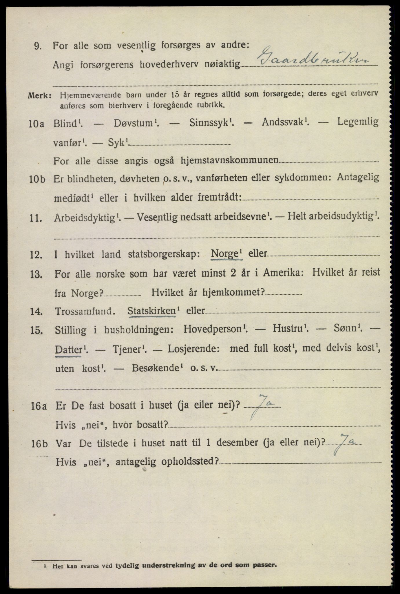 SAKO, 1920 census for Bø (Telemark), 1920, p. 4907