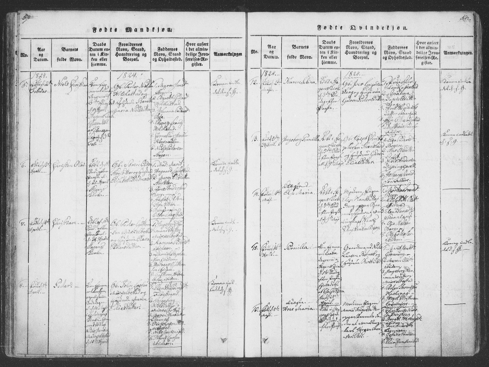 Ministerialprotokoller, klokkerbøker og fødselsregistre - Nordland, AV/SAT-A-1459/855/L0798: Parish register (official) no. 855A06, 1821-1835, p. 50-51