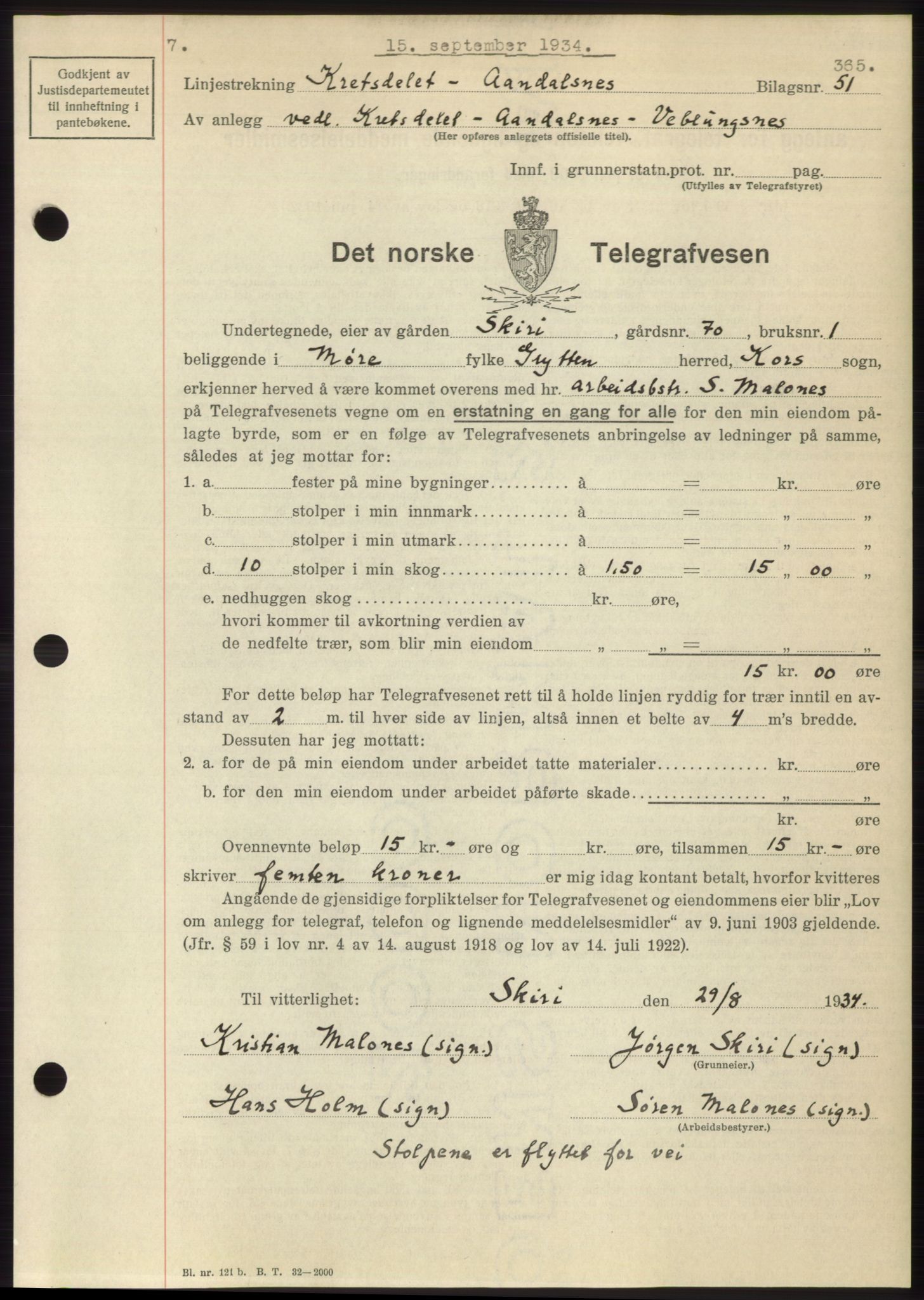 Romsdal sorenskriveri, AV/SAT-A-4149/1/2/2C/L0065: Mortgage book no. 59, 1934-1934, Deed date: 15.09.1934