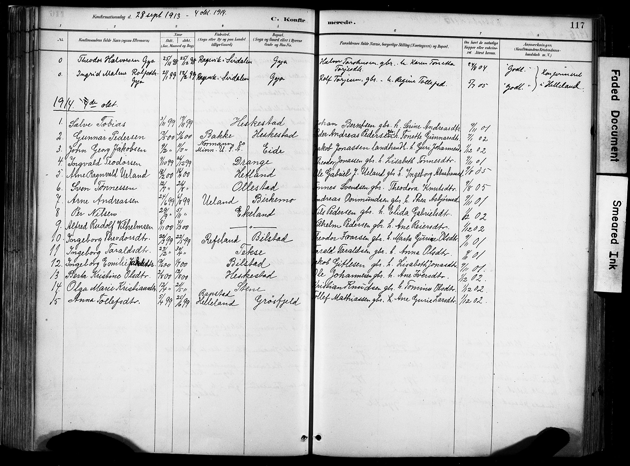 Lund sokneprestkontor, AV/SAST-A-101809/S06/L0012: Parish register (official) no. A 11, 1887-1921, p. 117