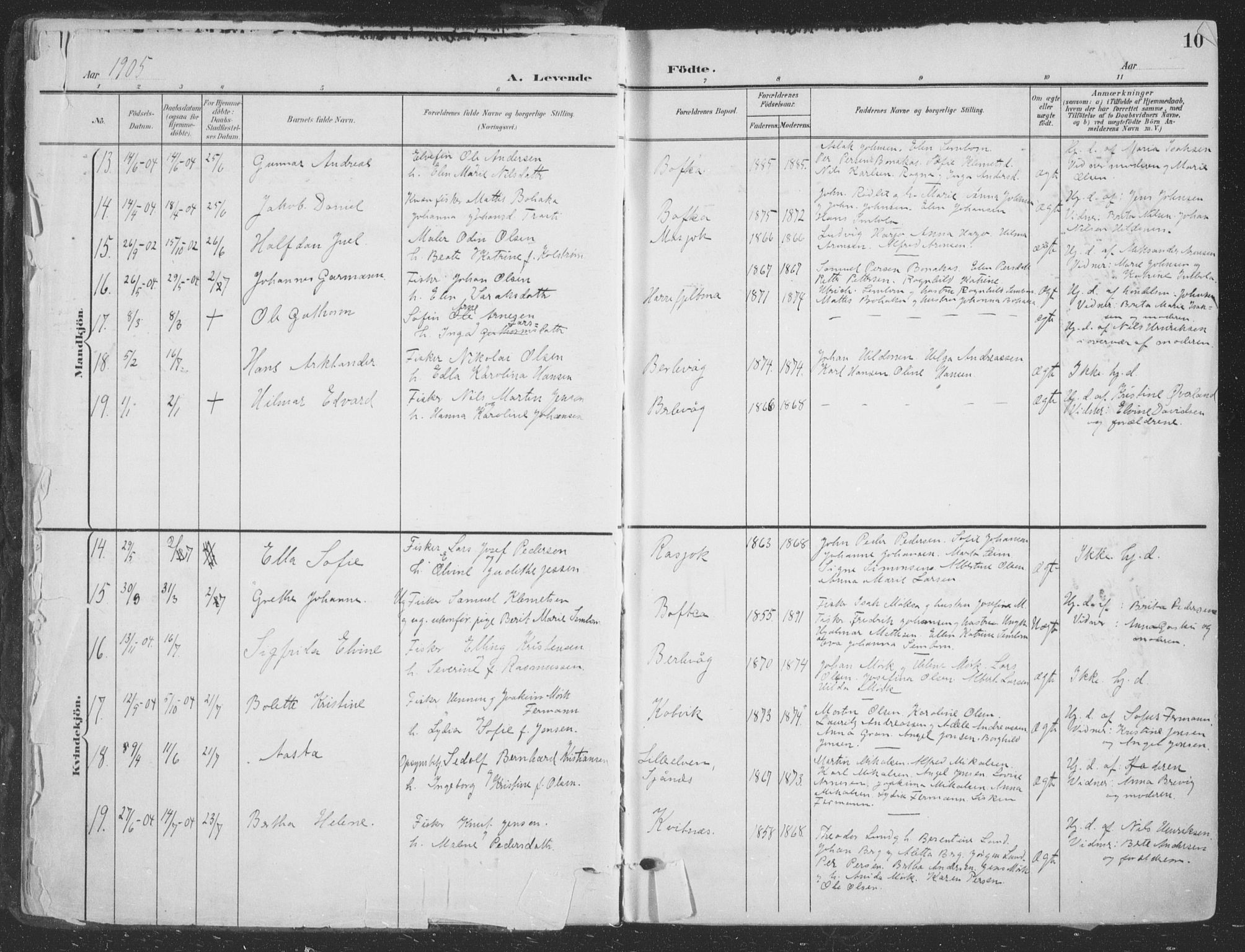 Tana sokneprestkontor, SATØ/S-1334/H/Ha/L0007kirke: Parish register (official) no. 7, 1904-1918, p. 10