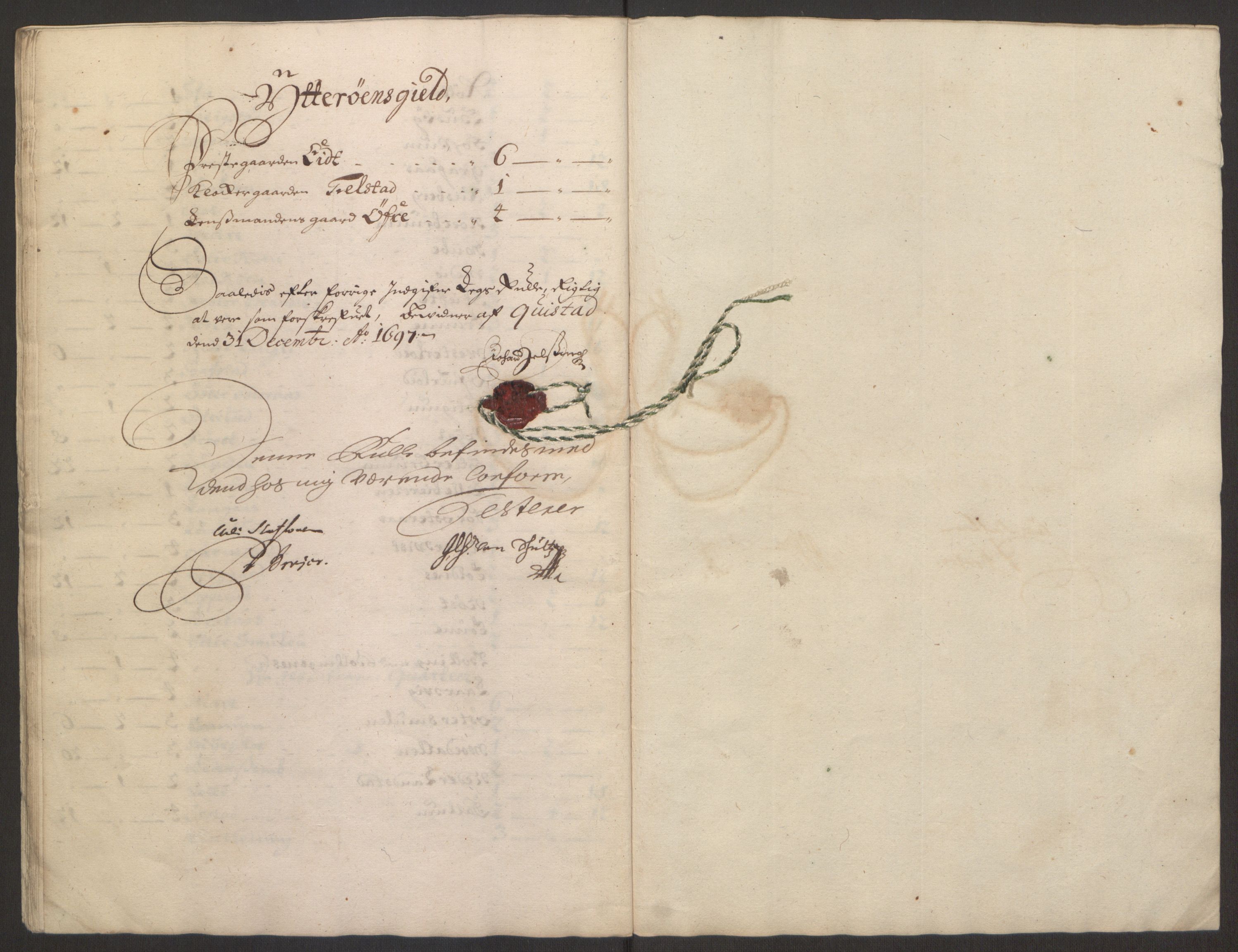 Rentekammeret inntil 1814, Reviderte regnskaper, Fogderegnskap, RA/EA-4092/R63/L4309: Fogderegnskap Inderøy, 1695-1697, p. 433