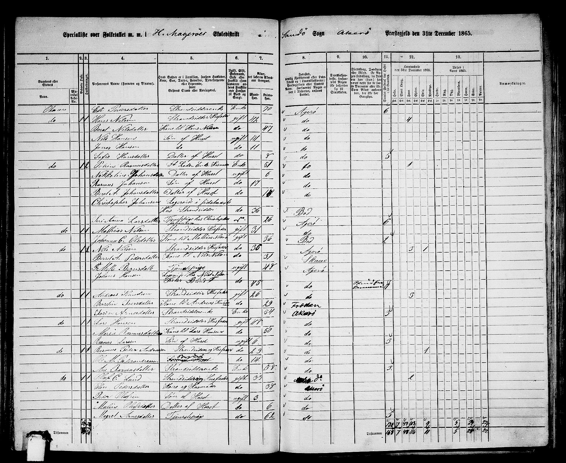 RA, 1865 census for Aukra, 1865, p. 110