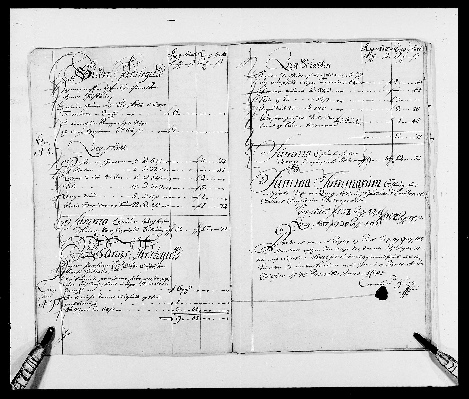 Rentekammeret inntil 1814, Reviderte regnskaper, Fogderegnskap, AV/RA-EA-4092/R18/L1283: Fogderegnskap Hadeland, Toten og Valdres, 1684, p. 260