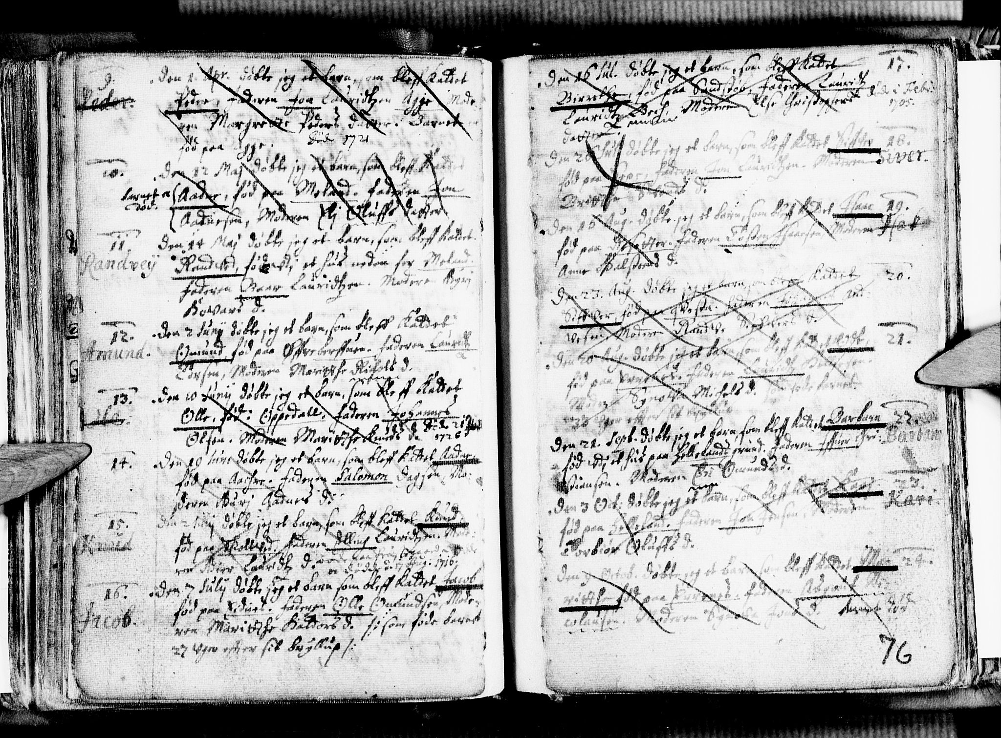 Ullensvang sokneprestembete, SAB/A-78701/H/Haa: Parish register (official) no. A 1 /1, 1669-1718, p. 76
