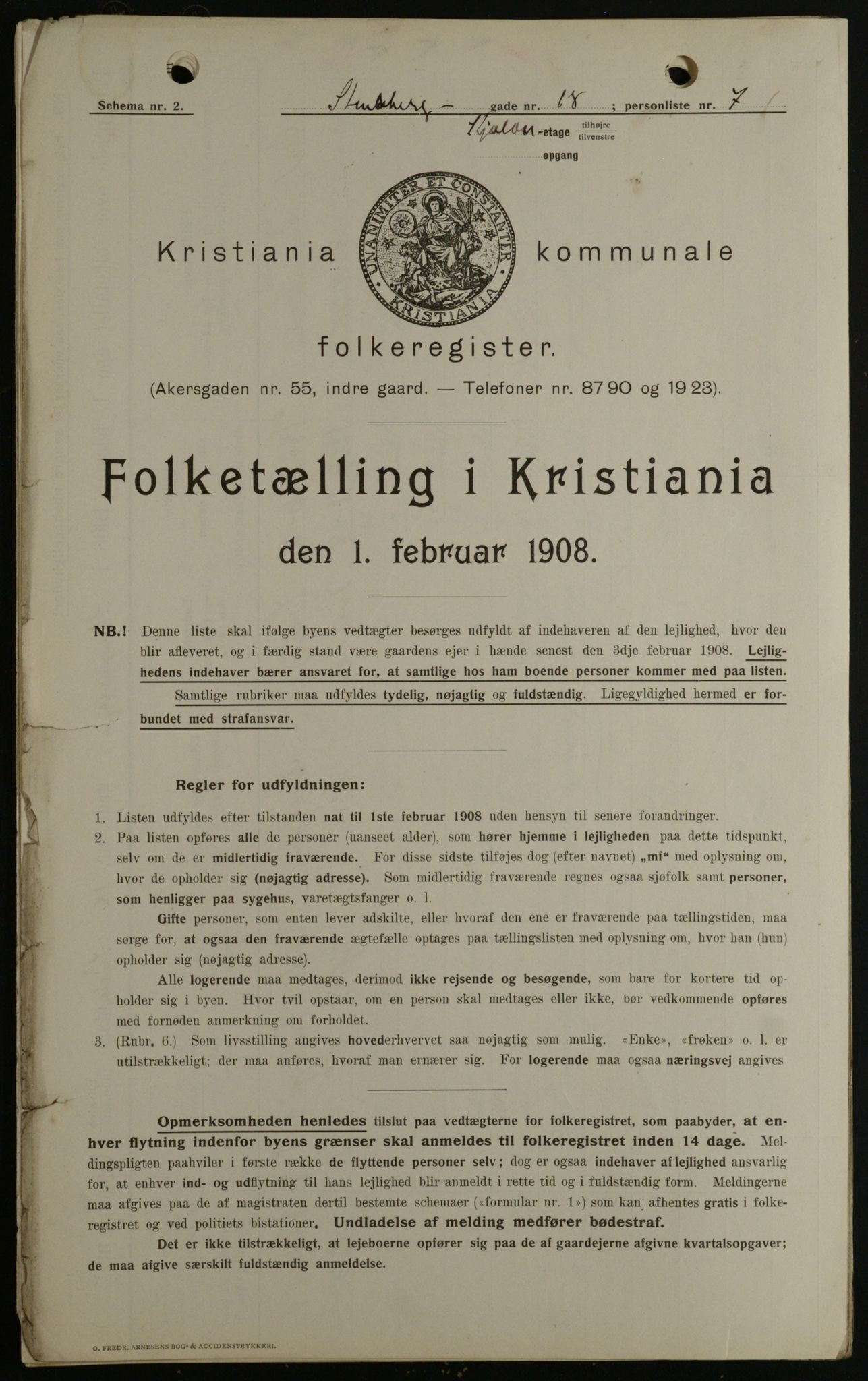 OBA, Municipal Census 1908 for Kristiania, 1908, p. 91247