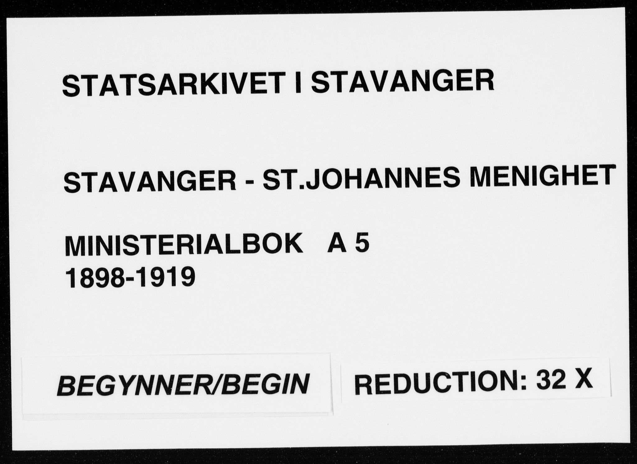 St. Johannes sokneprestkontor, SAST/A-101814/001/30/30BA/L0005: Parish register (official) no. A 5, 1898-1919