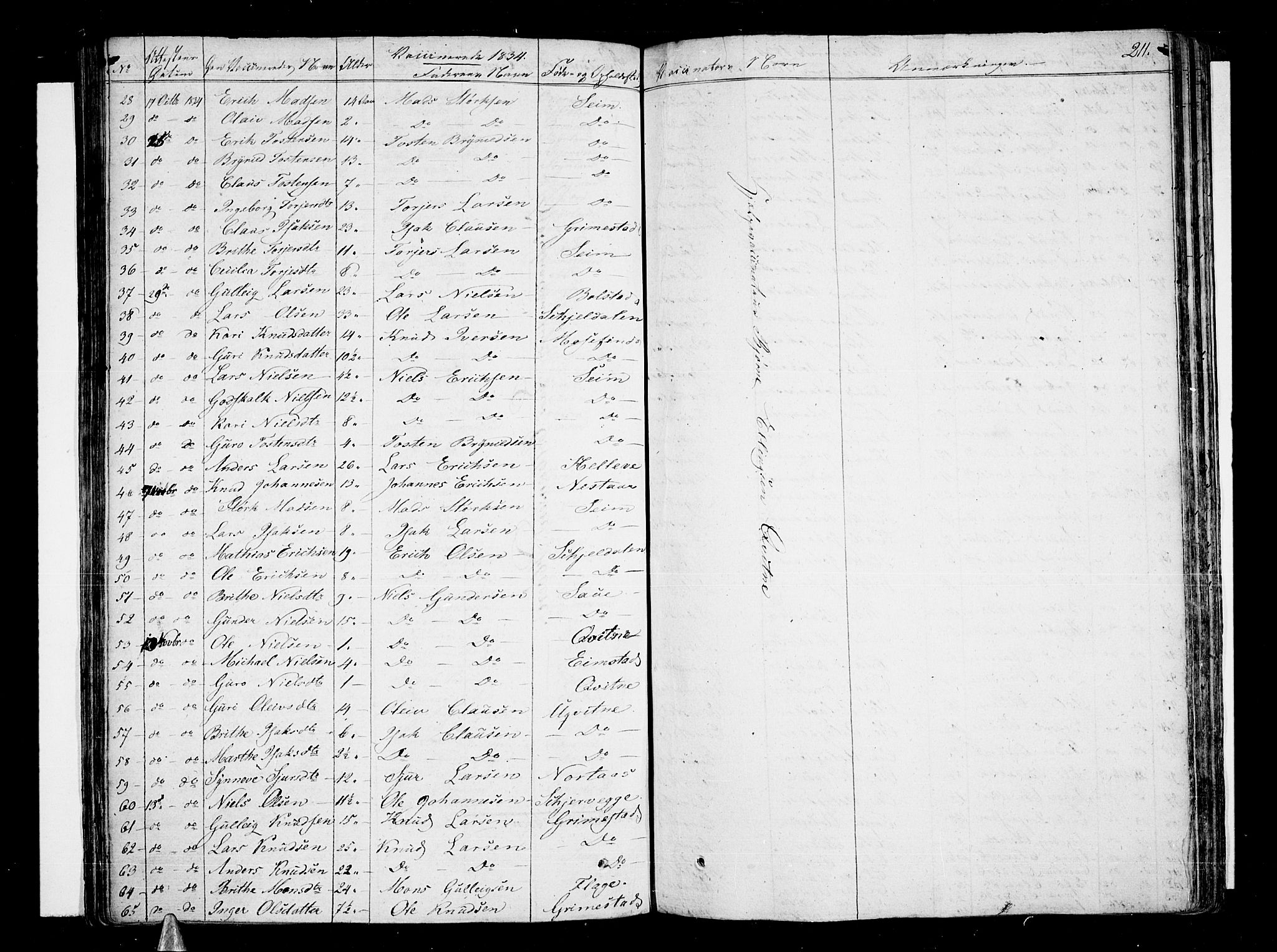 Voss sokneprestembete, AV/SAB-A-79001/H/Haa: Parish register (official) no. A 12, 1823-1837, p. 211