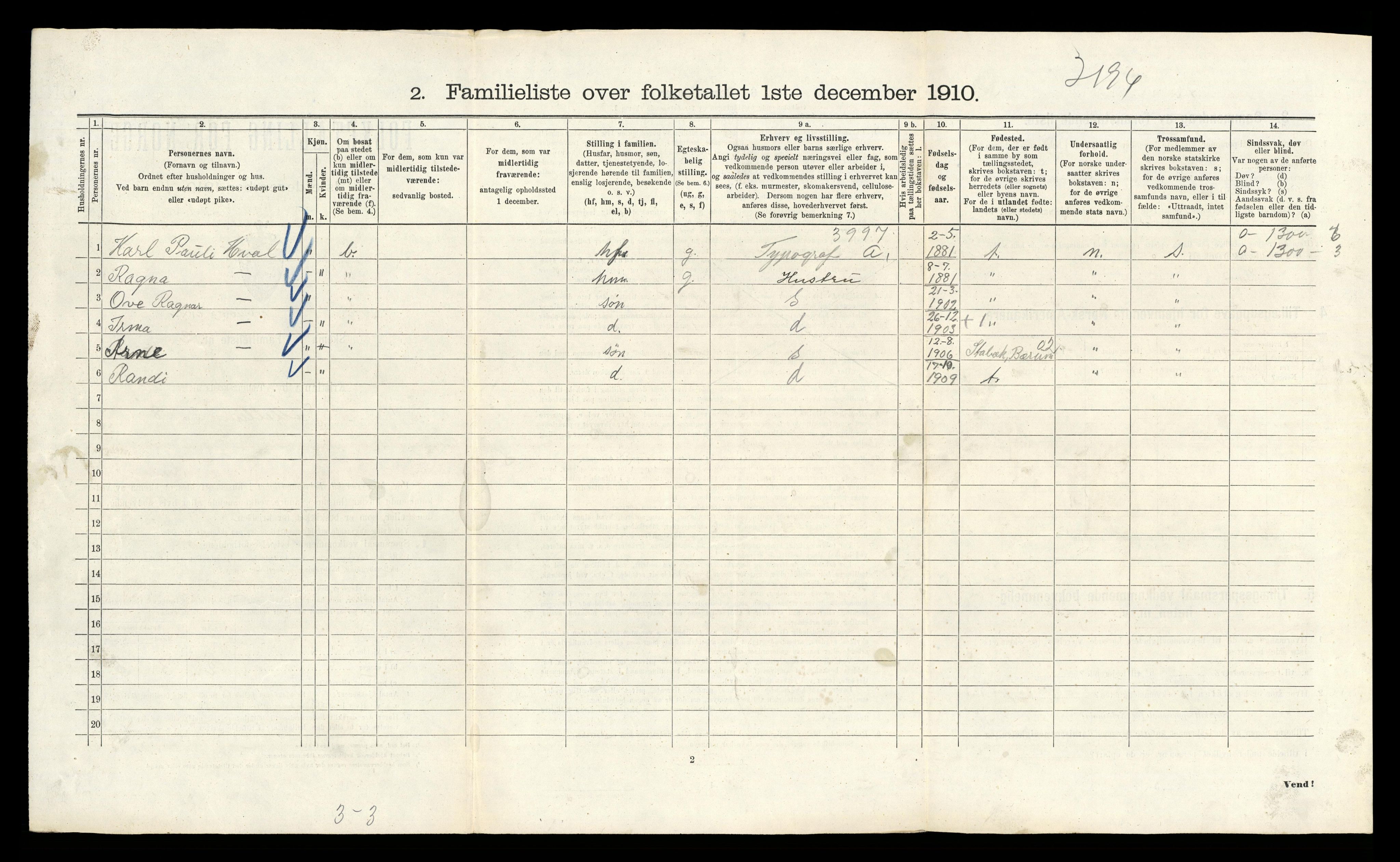 RA, 1910 census for Kristiania, 1910, p. 63464