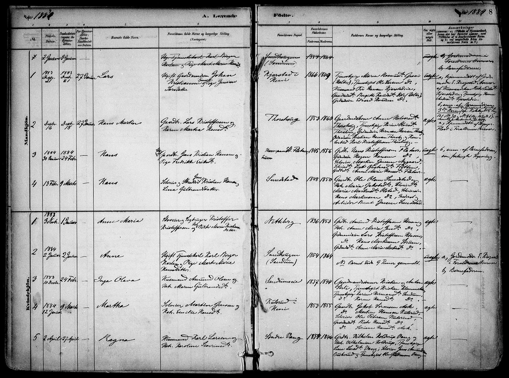 Gjerdrum prestekontor Kirkebøker, SAO/A-10412b/F/Fa/L0009: Parish register (official) no. I 9, 1881-1916, p. 8