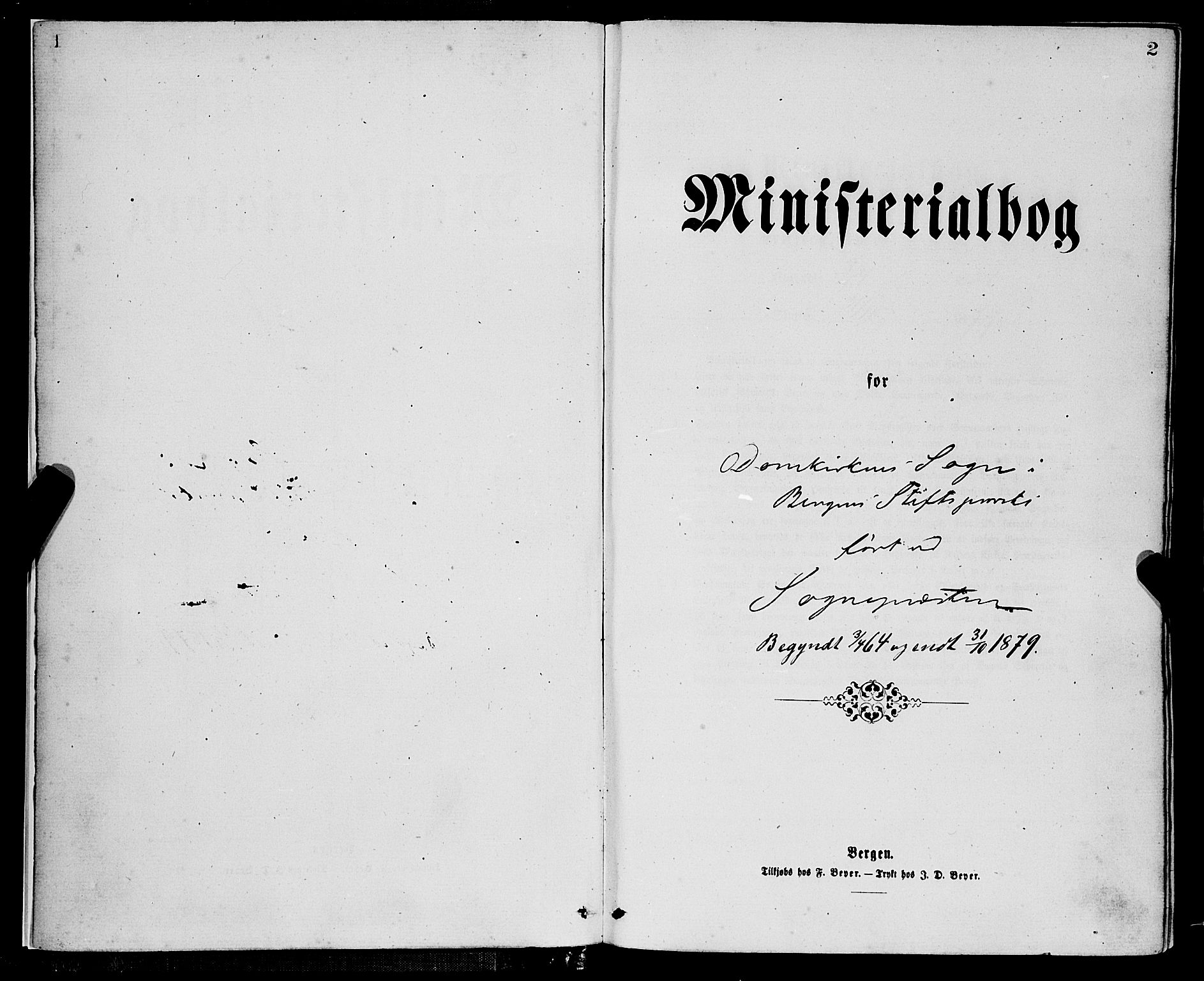 Domkirken sokneprestembete, AV/SAB-A-74801/H/Haa/L0029: Parish register (official) no. C 4, 1864-1879, p. 2