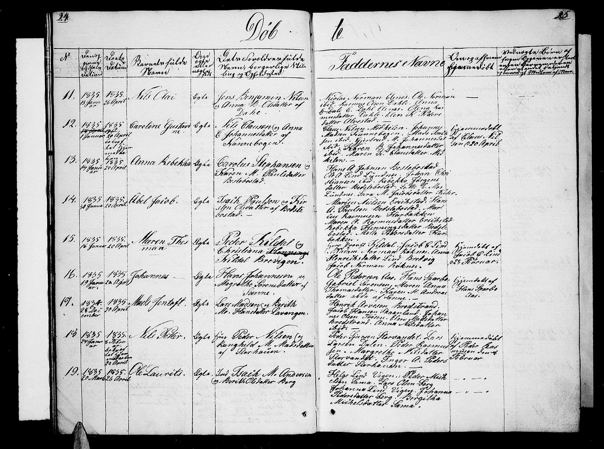 Trondenes sokneprestkontor, SATØ/S-1319/H/Hb/L0005klokker: Parish register (copy) no. 5, 1834-1845, p. 24-25